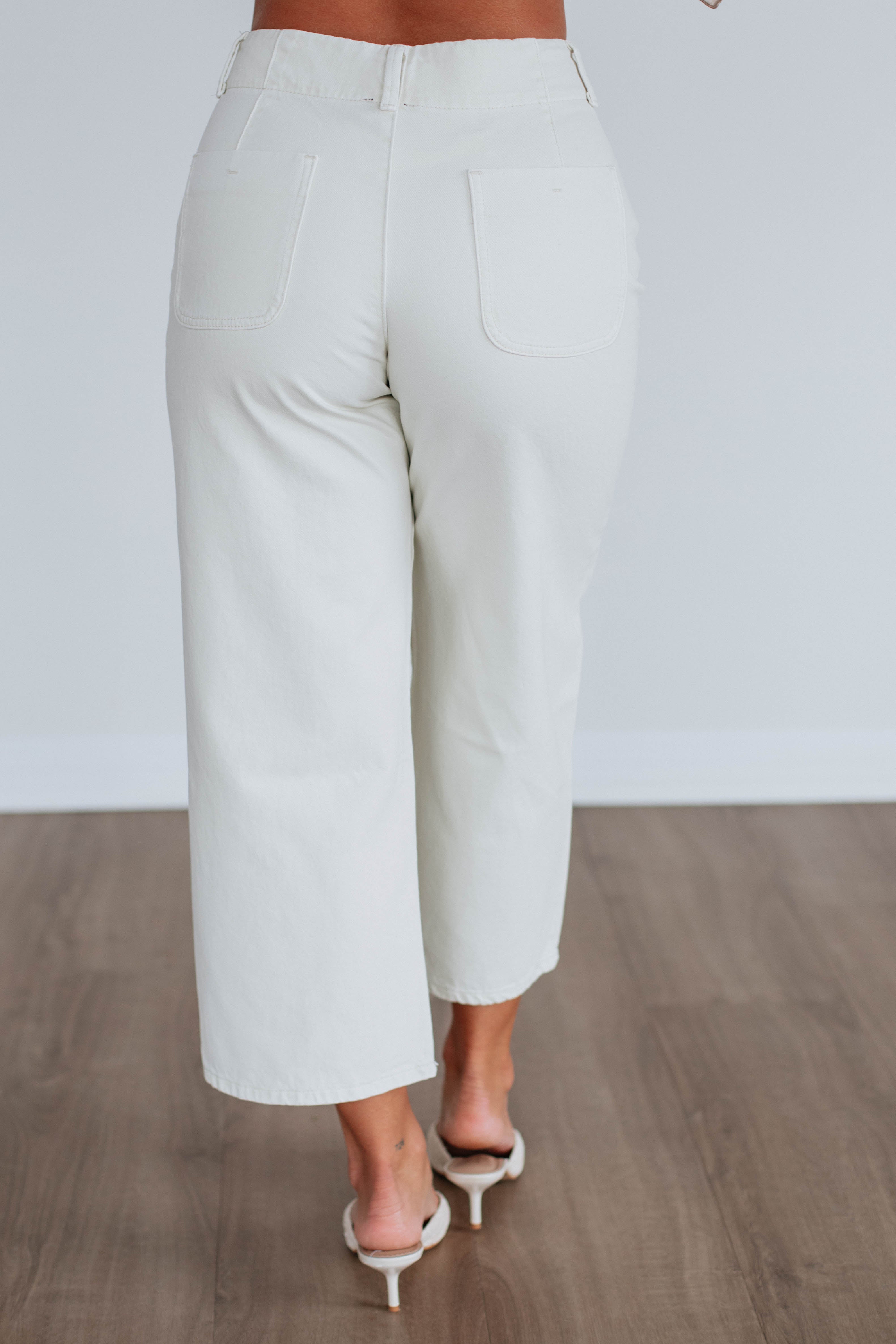 Blithe Women's Wide Leg Pants - High Waisted Linen Trousers for Summer | Comfortable & Breathable Casual Office Pants (Ecru) - Perfect for Work, Travel & Everyday Wear