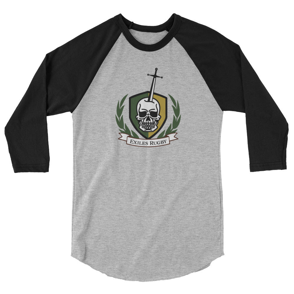 Exiles RFC Raglan 3/4 Sleeve Baseball Shirt - Men's Rugby Jersey for Sports & Casual Wear - Perfect for Game Day, Training & Everyday Outfits