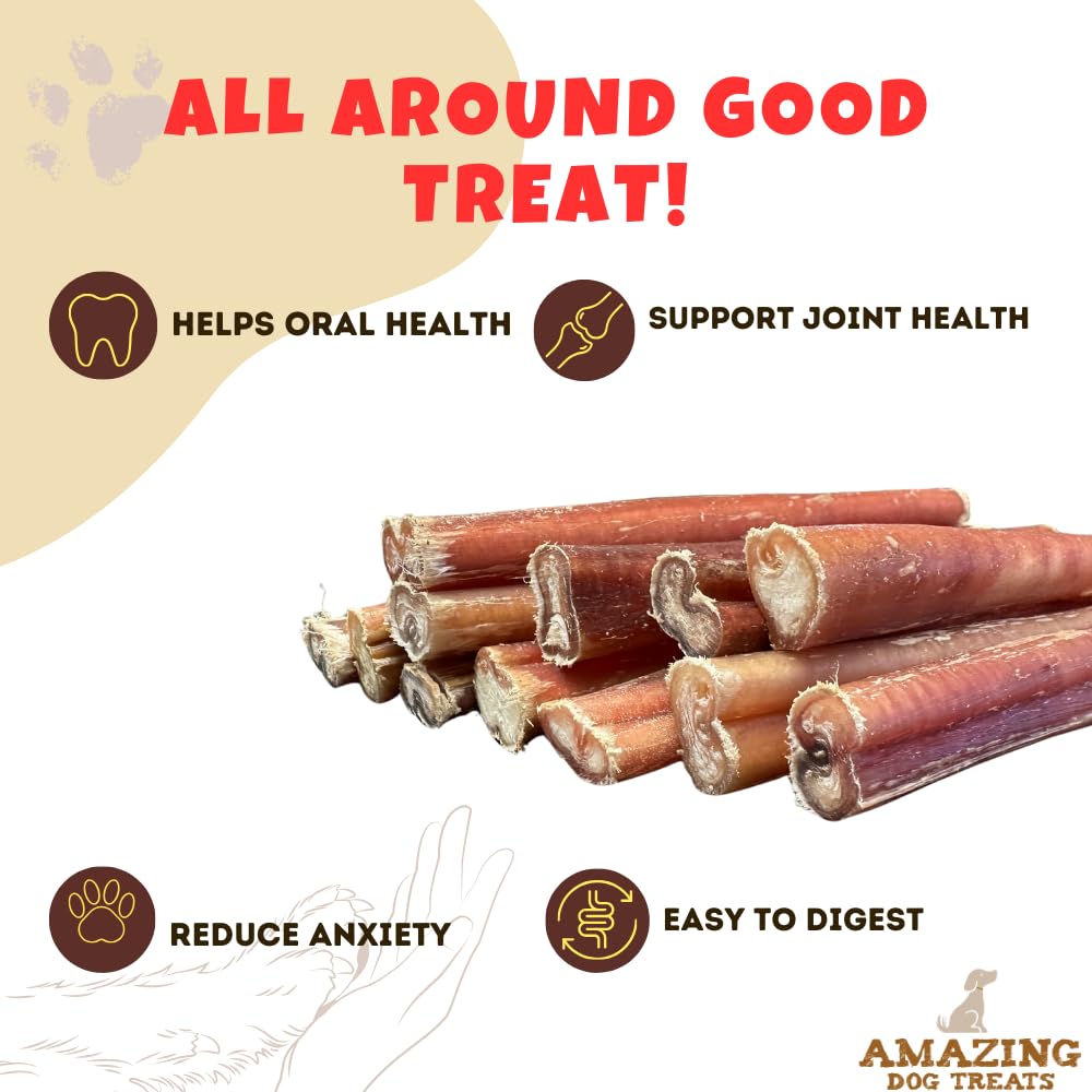 Premium 4-6 Inch Natural Bully Sticks for Dogs - 1 lb All-Natural Beef Dog Chews | Long-Lasting Rawhide Alternative | Promotes Dental Health | Perfect for Training, Teething & Playtime