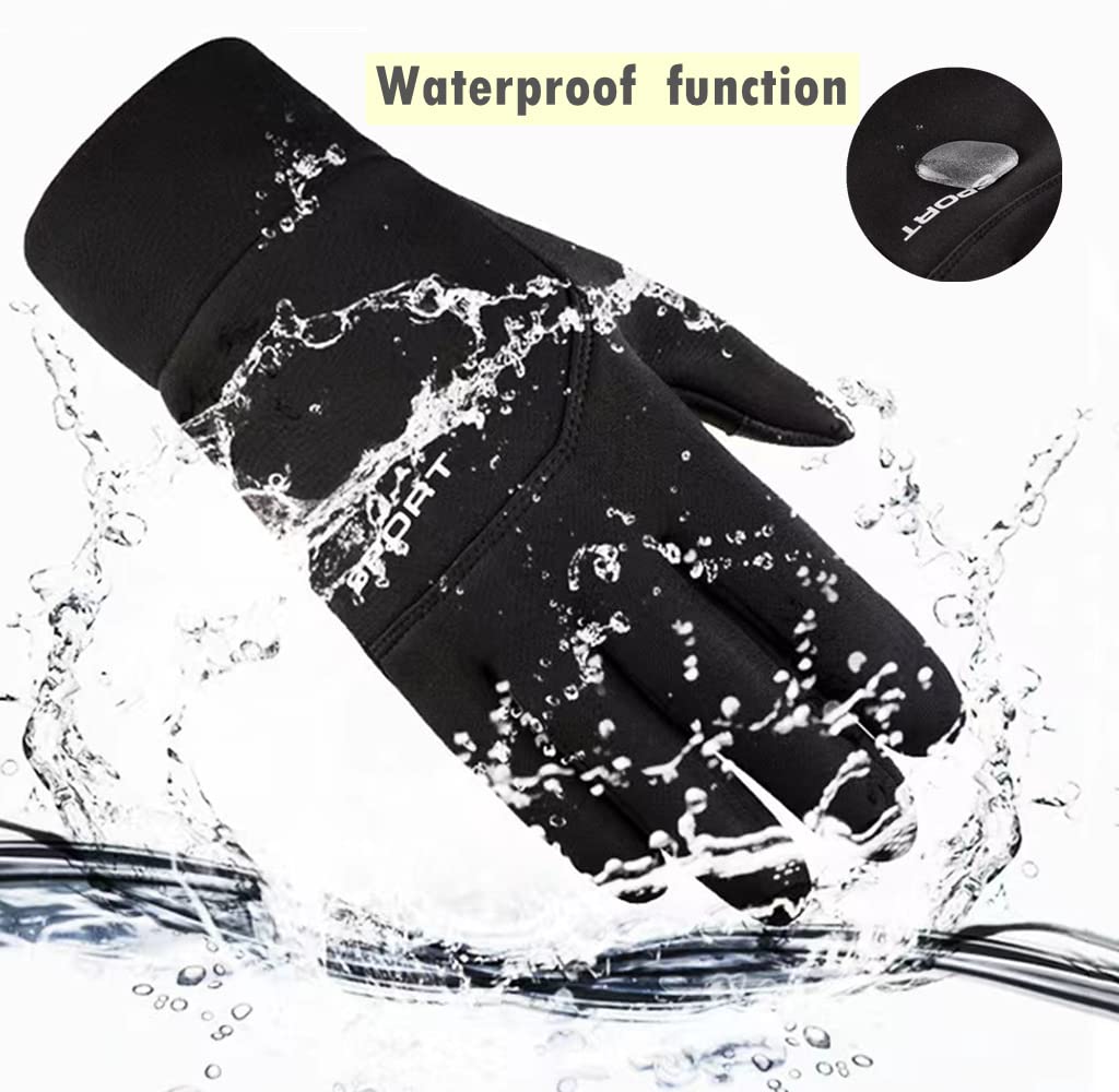 SOLO ACTFIT Winter Gloves - Touchscreen Compatible, Waterproof, Windproof, Anti-Slip Cycling Gloves for Men & Women - Ideal for Biking, Running, Driving, Climbing, and Skiing