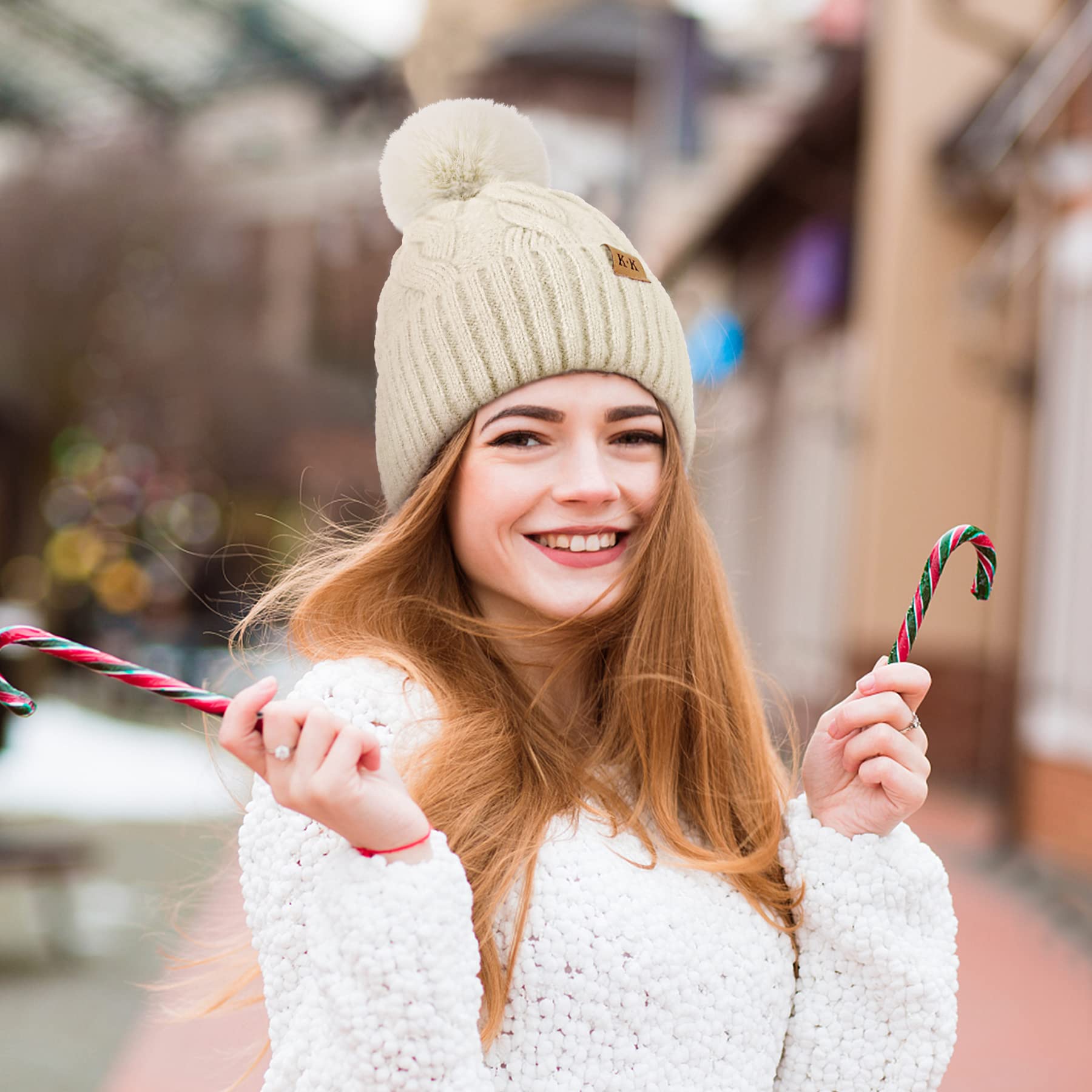 Cozy Fleece Knitted Winter Hat for Men & Women - Warm Beanie for Cold Weather - Perfect for Skiing, Snowboarding & Outdoor Activities