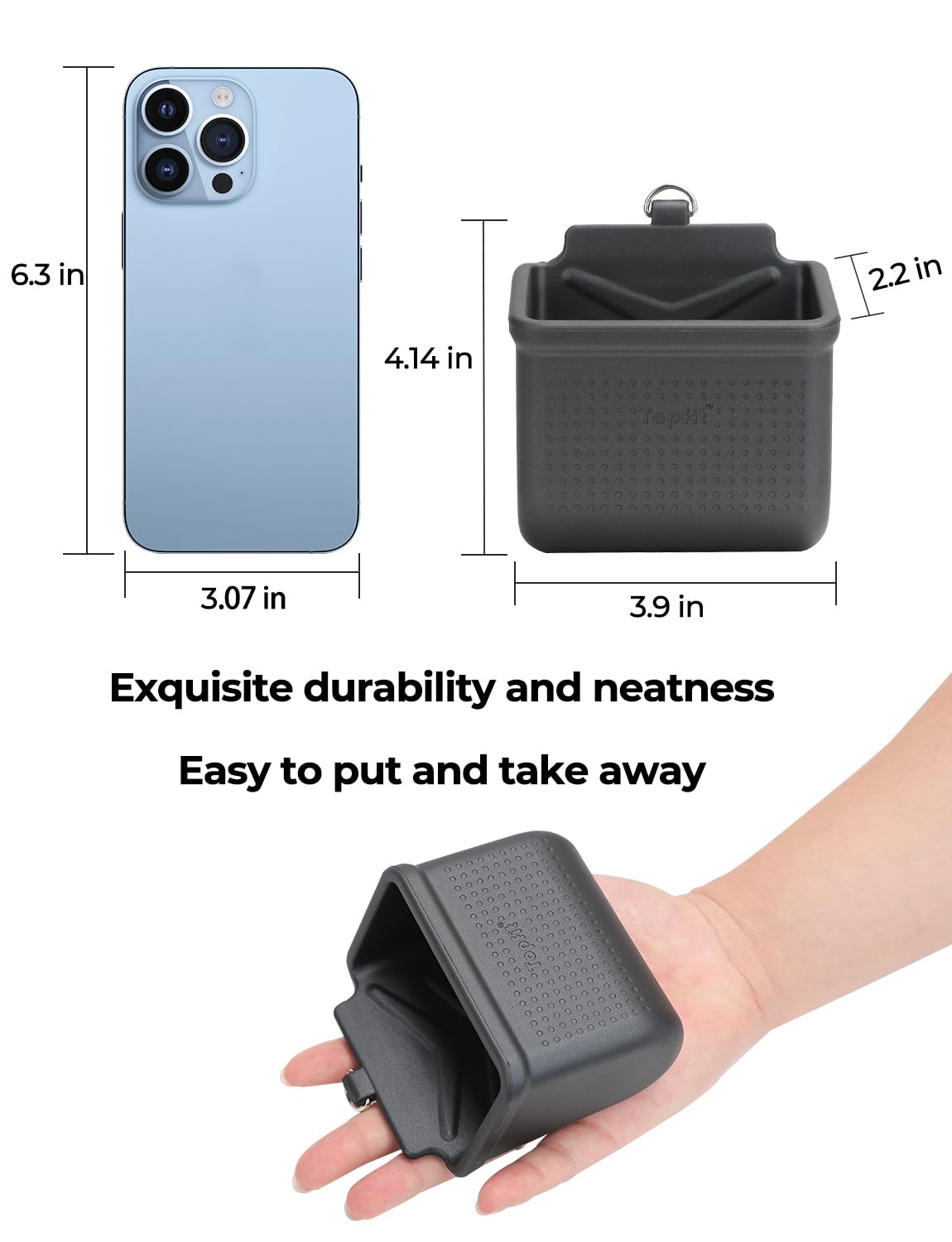 Car Air Vent Organizer - Multi-Purpose Storage Bag for Sunglasses, Phone, Keys & Cards with Hook (Black) | Perfect for Road Trips & Daily Commute