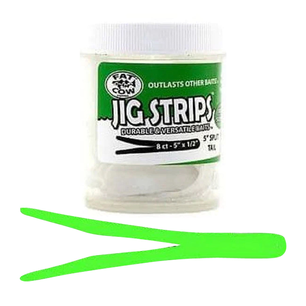 Premium Fat Cow Fishing Jig Strips - Split Tail Design 7.5