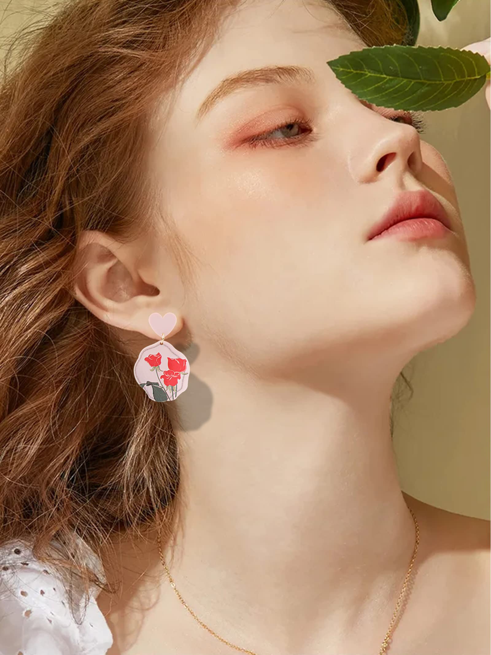 Stylish Acrylic Drop Dangle Earrings for Women - Geometric Statement Jewelry, Cute Mottled Resin Fashion Earrings, Perfect Valentine's Day Gift for Women & Teen Girls | Great for Parties, Dating & Everyday Wear