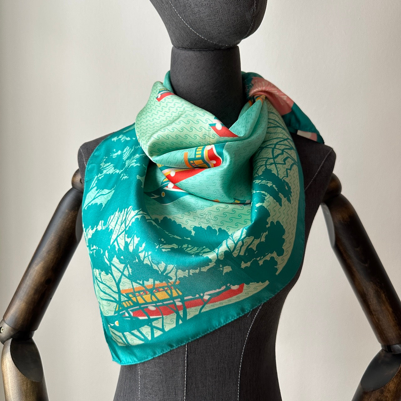 Luxury Silk Scarf - Singapore Quay Night Inspired Design for Women | Elegant Fashion Accessory for Evening Parties, Weddings & Special Occasions