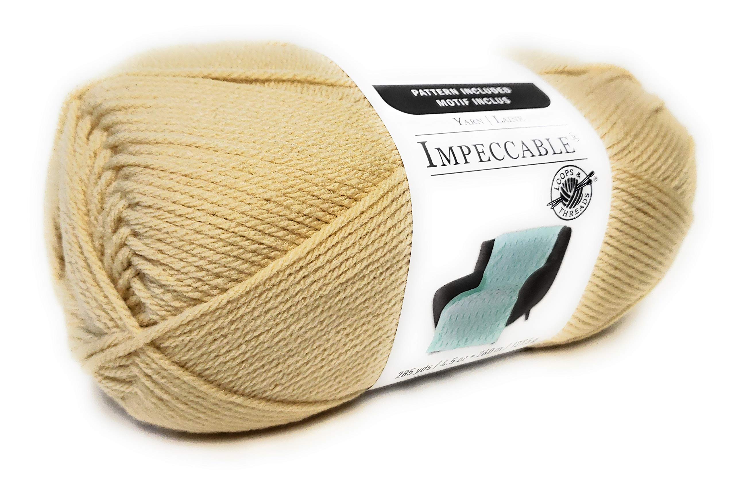 Loops & Threads Impeccable Yarn 4.5 oz (127g) Premium Acrylic Knitting Yarn - Heather Gray - Perfect for Scarves, Hats & Baby Blankets