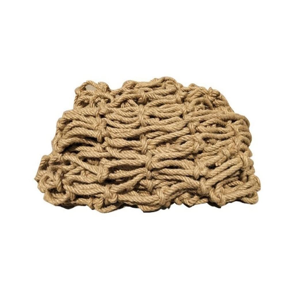 Natural Hemp Rope Safety Net for Pets - 6mm Thick, 8cm Hole Size, 1x2m - Durable Climbing Toy for Parrots, Cats & Small Animals - Perfect for Bird Cages, Play Areas & Home Decor
