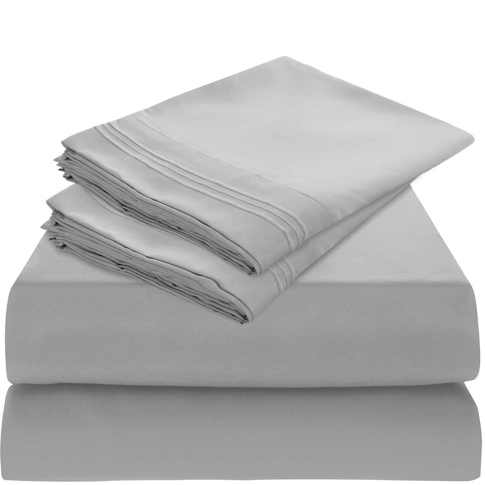 Premium 6-Piece Deep Pocket Bed Sheet Set - Soft Grey Color, Fits HilariousM Mattress | Luxury Bedding for Comfortable Sleep & Stylish Bedroom Decor