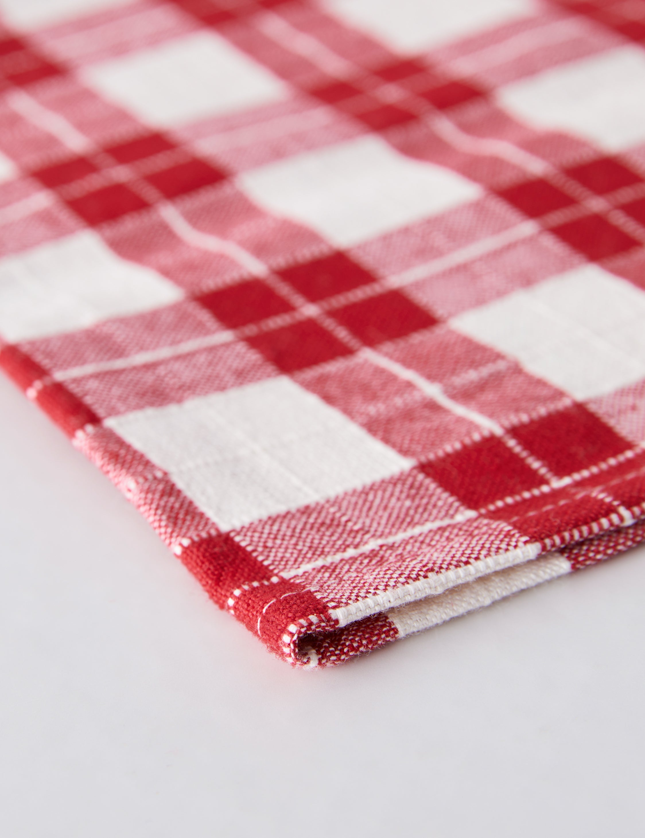 Heather Taylor Home Gingham Napkins Set of 4 - Premium Cotton Table Linens for Dining, Parties & Picnics