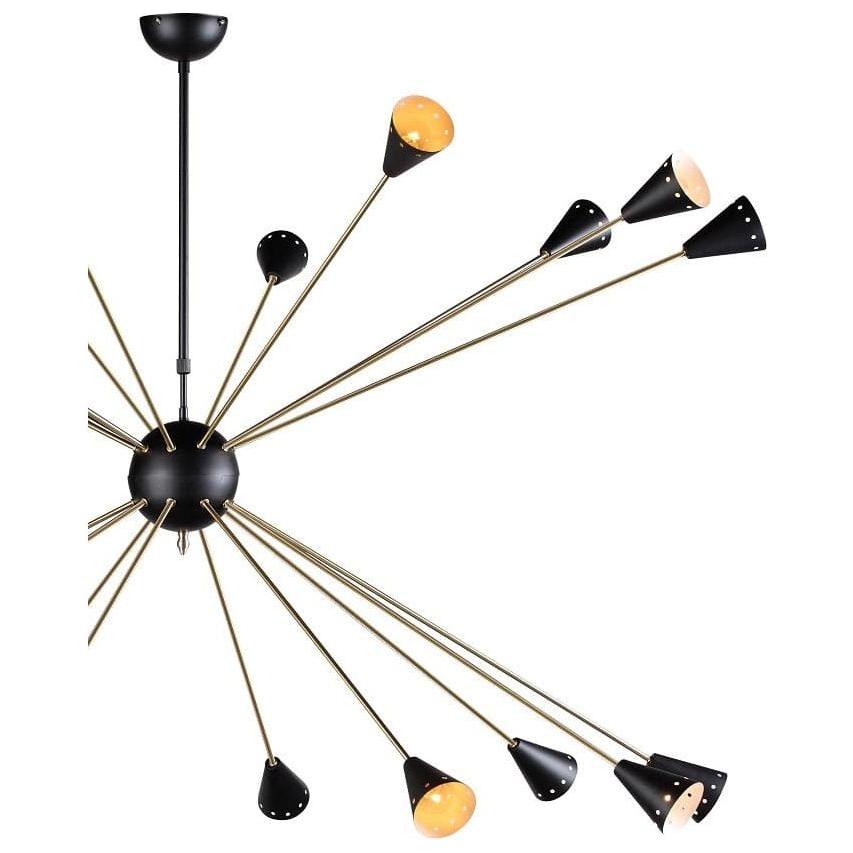 20-Light Stilnovo Sputnik Chandelier - Large Modern Ceiling Light Fixture for Dining Room, Living Room & Wedding Venue Decor