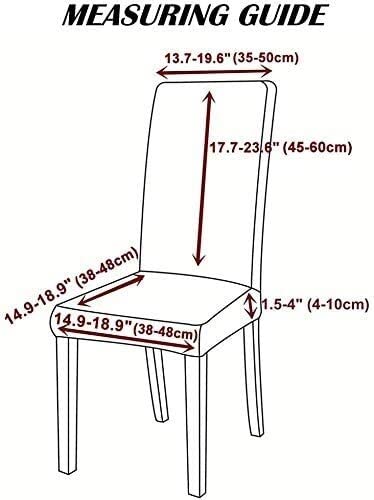 YYHSND Velvet Stretch Dining Chair Slipcovers - Spandex Plush Short Chair Covers, Washable & Removable Chair Protector for Kitchen & Dining Room - Perfect for Home Decor, Parties & Daily Use