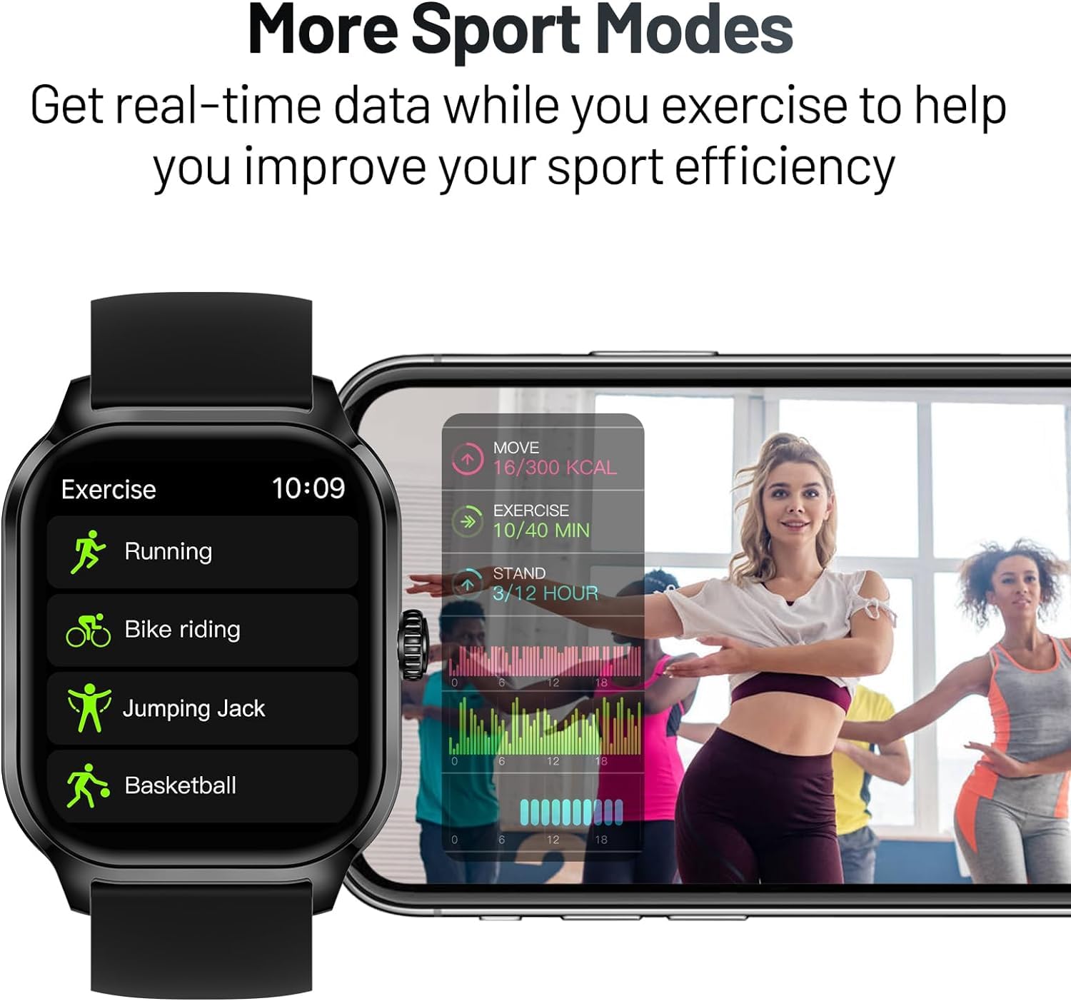 AcclaFit Smart Watch for Android & iPhone - 2.01