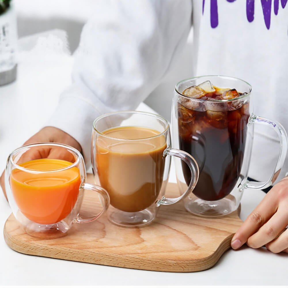 Isadore Double Wall Insulated Glass Tumbler - 20oz Leakproof Travel Mug for Hot & Cold Drinks - Perfect for Coffee, Tea, Iced Beverages at Home, Office or Commuting