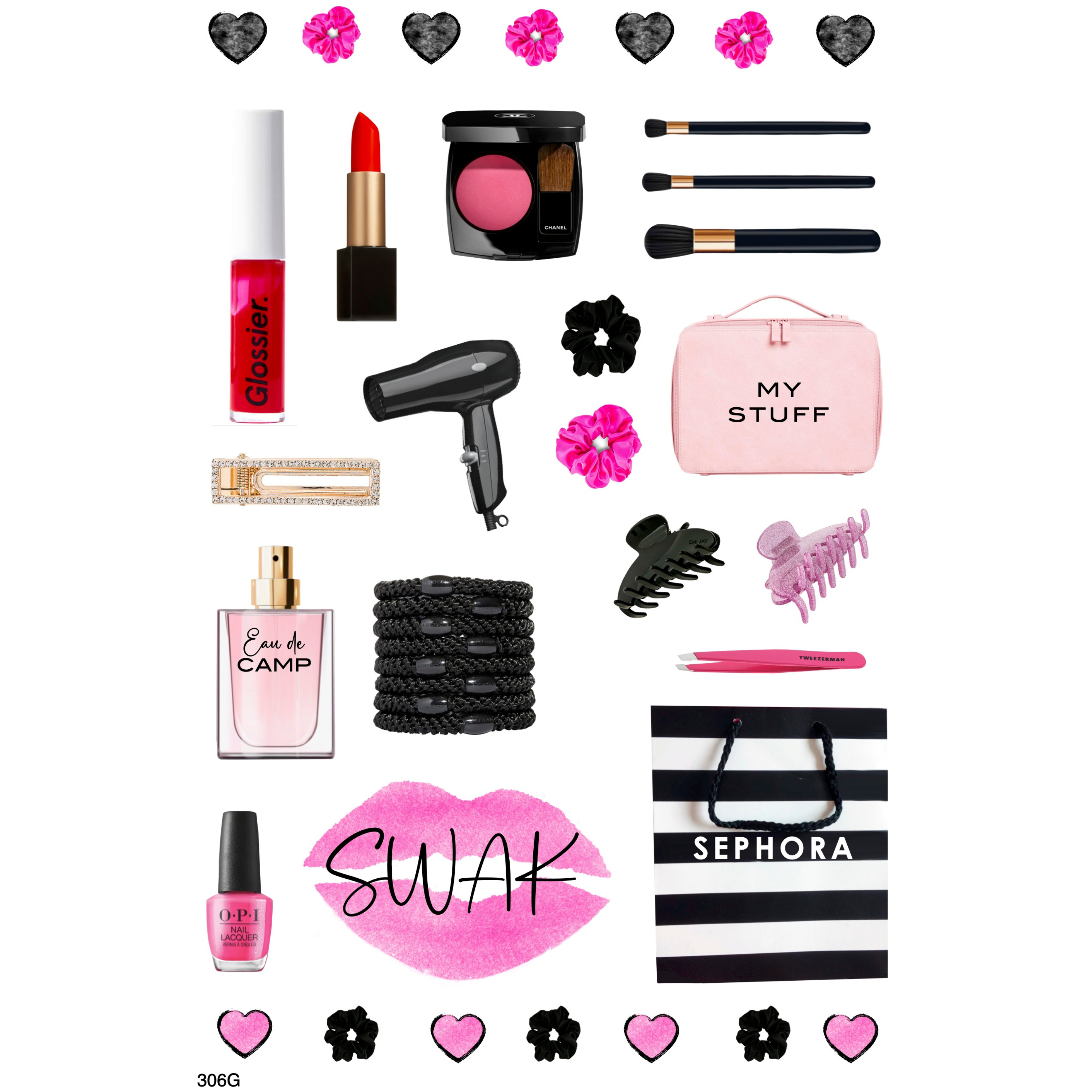 Reusable Makeup Sticker Sheets 6x9 Inch - Perfect for Organizing Cosmetics, Beauty Tools & Skincare Products - Ideal for Vanity, Travel & Salon Use