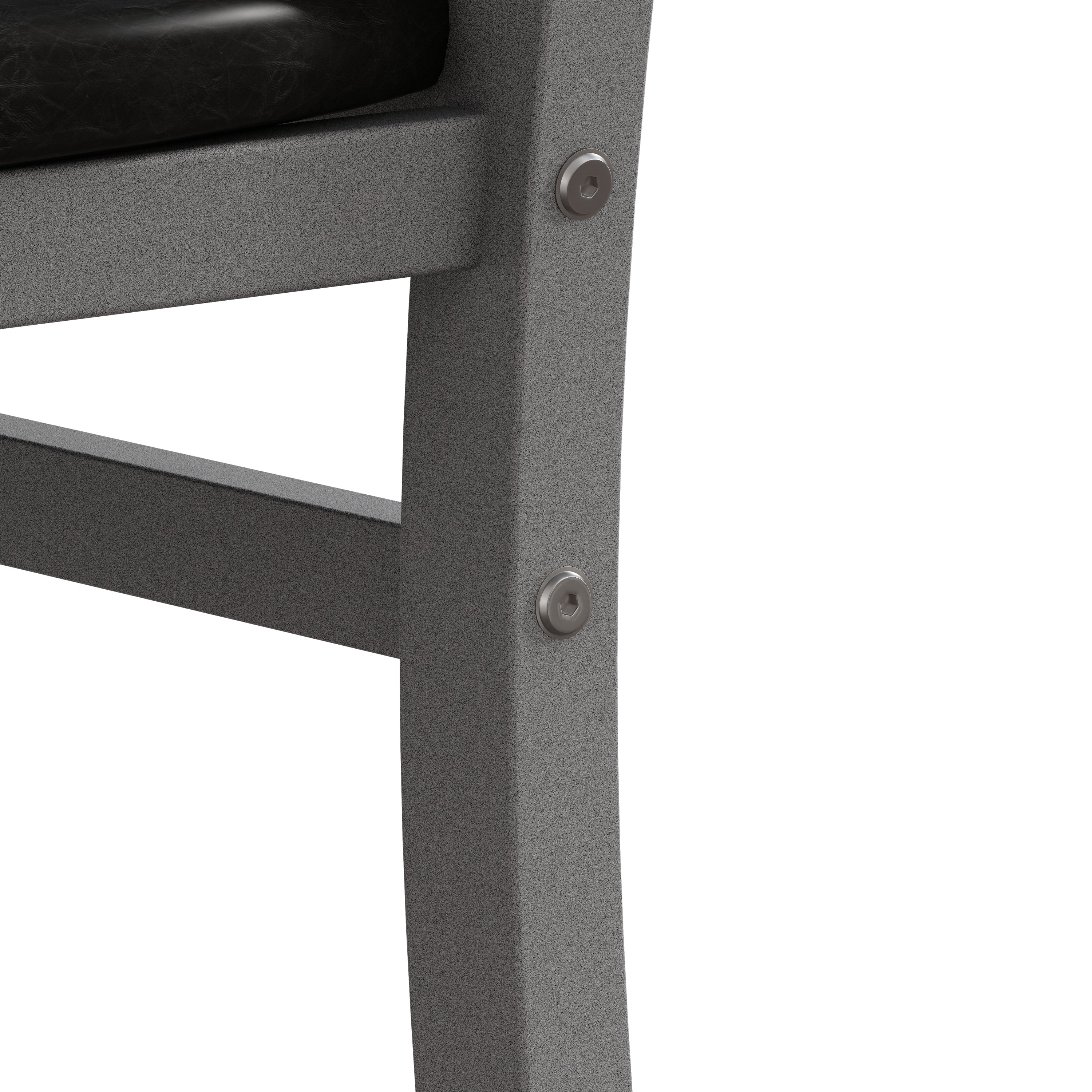 47 Inch Black Tulip Dining Table Set for 2 with Gray Chairs - Perfect for Small Spaces, Dining Rooms & Coffee Shops | Compact Modern Kitchen Table for Couples & Small Families