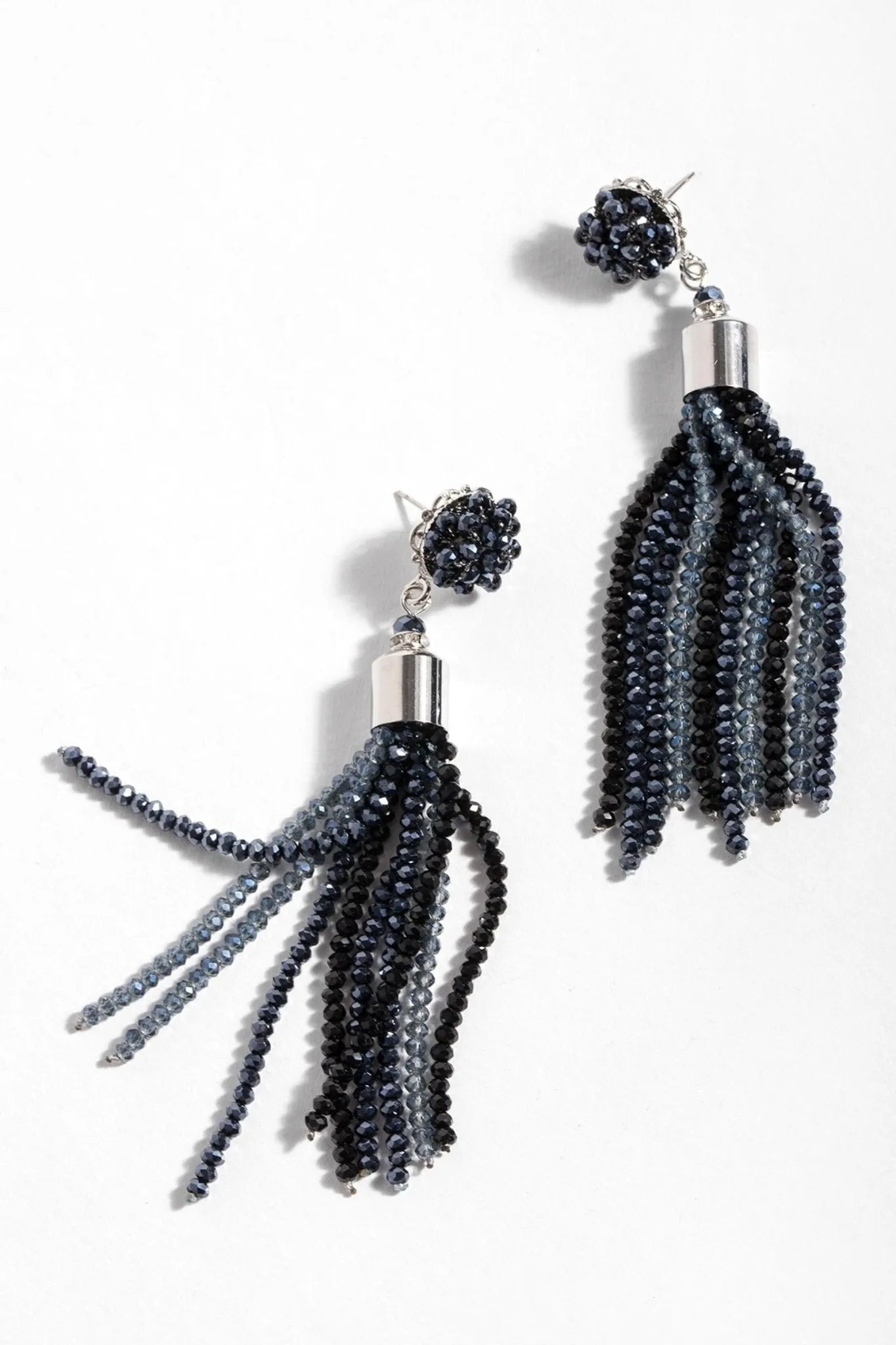 Multi-Colored Crystal Tassel Earrings for Women - Elegant Bohemian Dangle Drop Earrings for Party, Wedding & Special Occasions