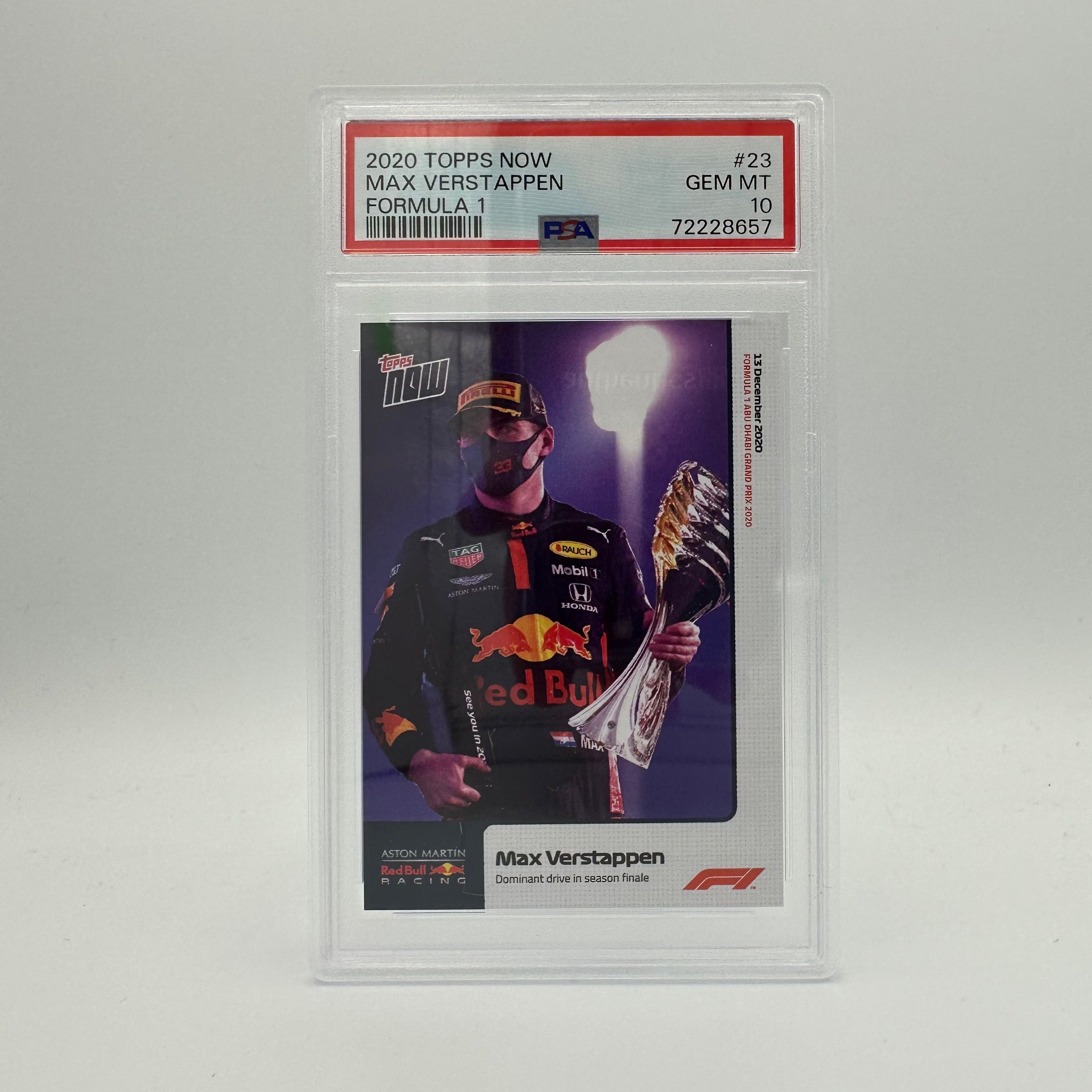 PSA 10 Graded MAX VERSTAPPEN #23 Racing Card - Perfect for Collectors, Investors & Formula 1 Fans | Display in Home, Office or Man Cave