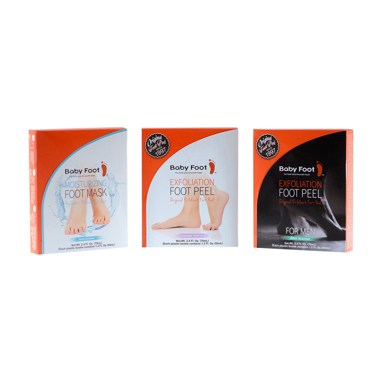 Baby Foot Exfoliation Peel Mask for Men - Deep Exfoliating Foot Treatment for Cracked Heels & Dead Skin - Perfect for Pedicures, At-Home Foot Care & Soft Feet
