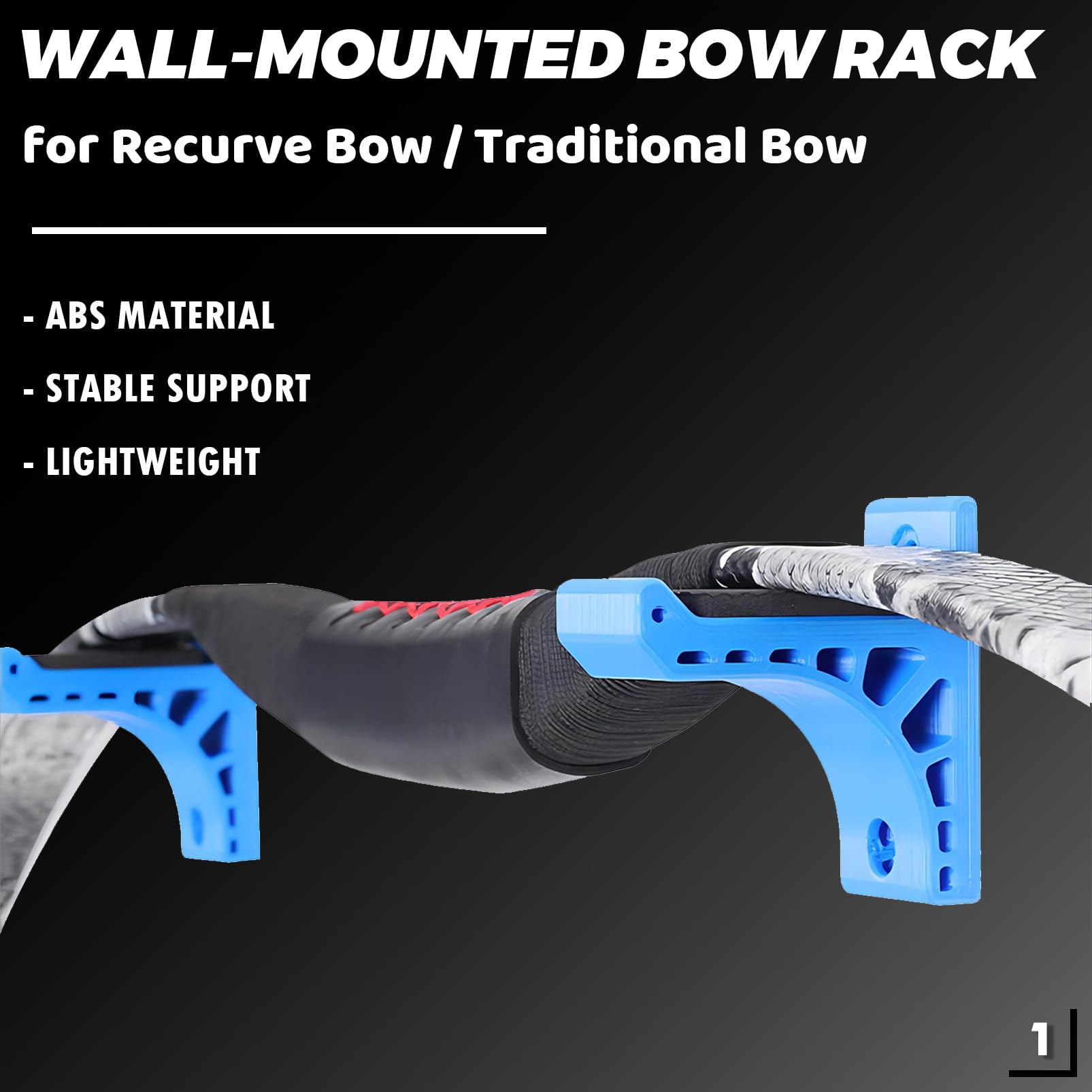 Wall-Mounted Bow Rack for Recurve & Longbow - Space-Saving Archery Display