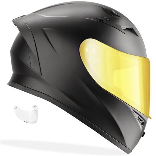 Matte Black - Gold & Clear Shields