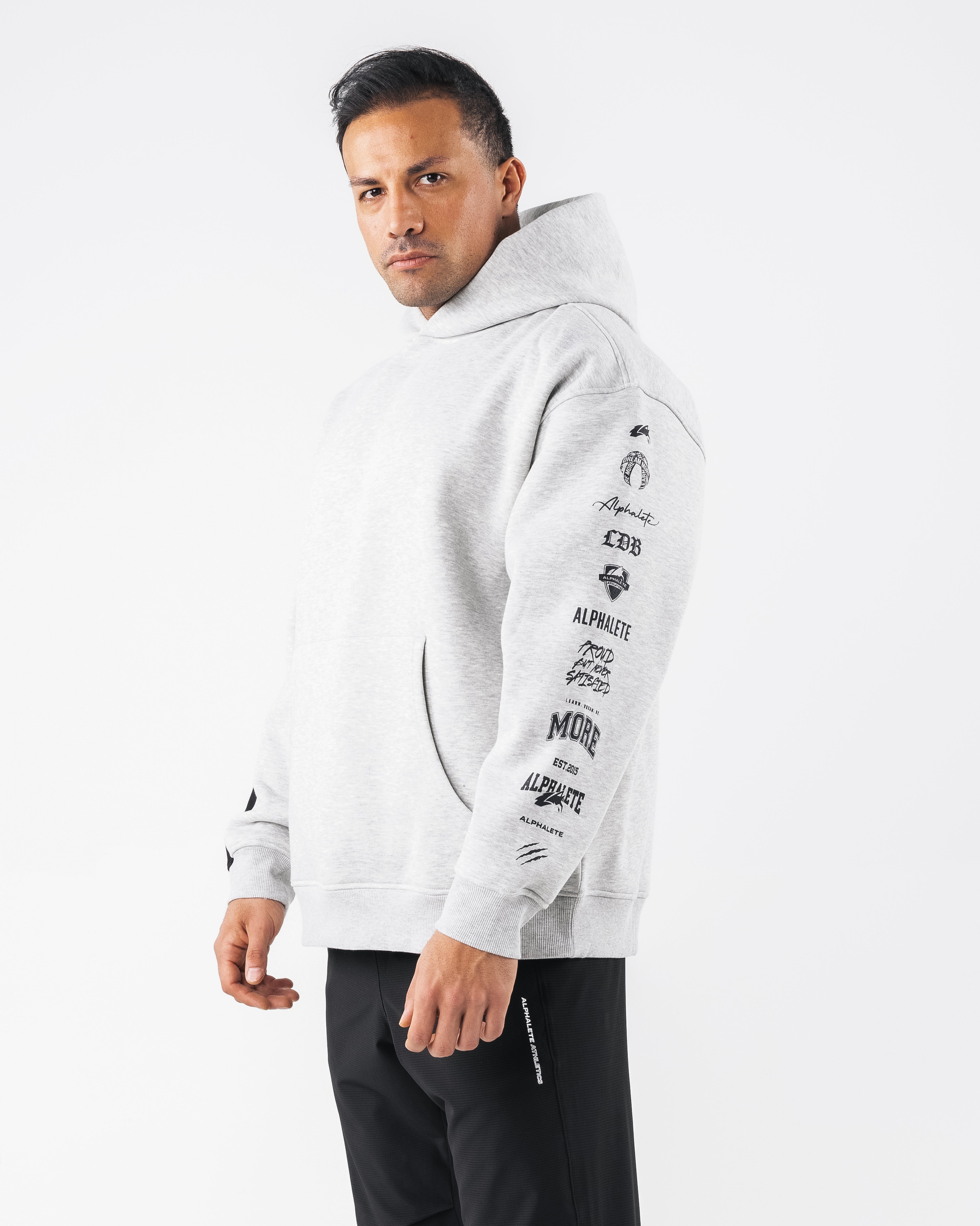 Core Stripe Hoodie for Men & Women - Soft Heather Grey Pullover Sweatshirt | Casual Streetwear, Loungewear, and Outdoor Activities