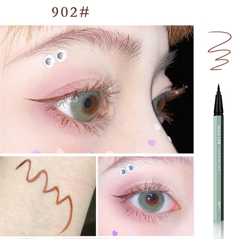 HOLD LIVE Superfine Natural Eyeliner - Waterproof & Smudge-Proof Liquid Eyeliner for Precise Lines - Perfect for Daily Makeup, Party Looks & Professional Use
