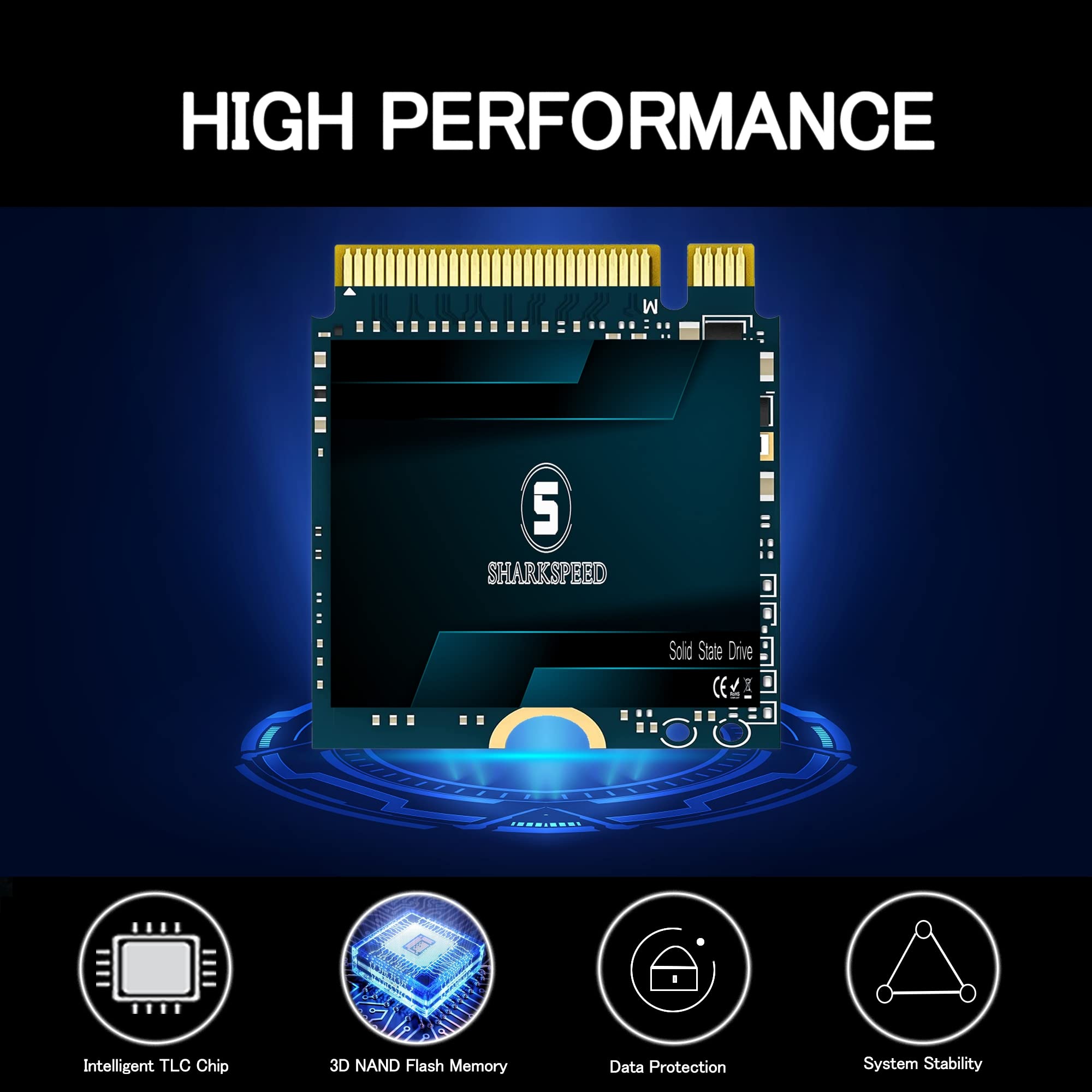 1TB M.2 2230 NVMe PCIe Gen3 x4 SSD Internal Solid State Drive - Compatible with Steam Deck, Microsoft Surface Pro 7/8+/X, Laptop 3/4/Go, Book 3 & Ultrabooks - High-Speed Storage for Gaming, Work & Travel
