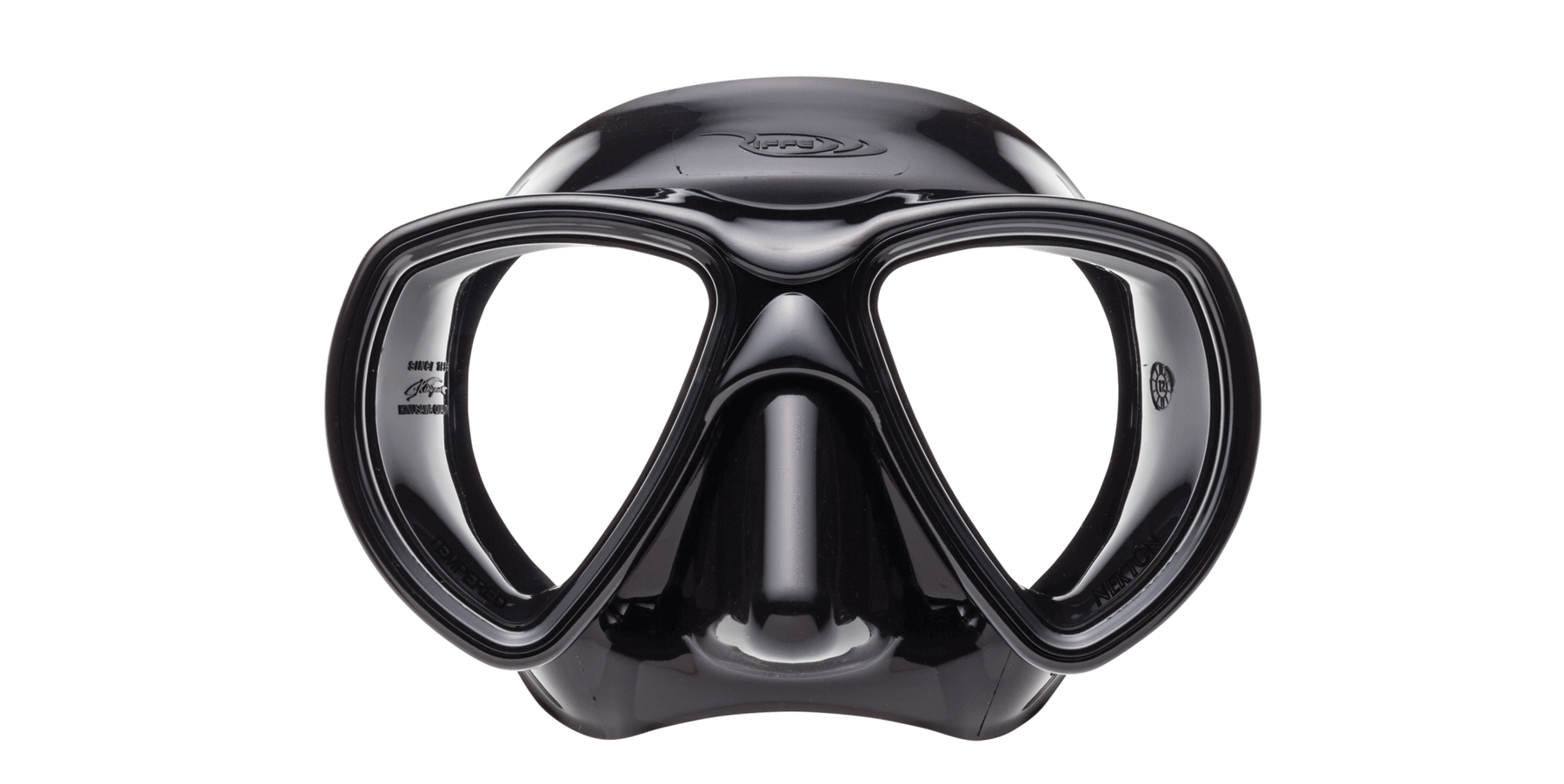 Riffe Nekton Dive Mask - Premium Black Scuba Diving Mask for Snorkeling & Spearfishing | Comfortable & Durable Underwater Gear for Ocean Adventures