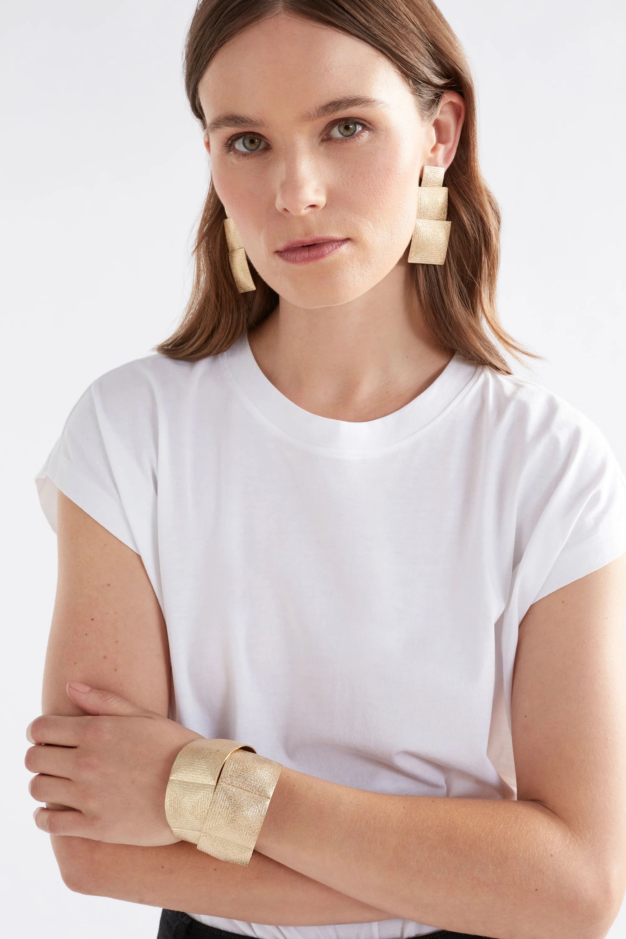 ELK Metri Cuff Bangle - Stylish Adjustable Bracelet for Women, Fashion Jewelry Gift for Her - Perfect for Parties, Weddings & Everyday Wear