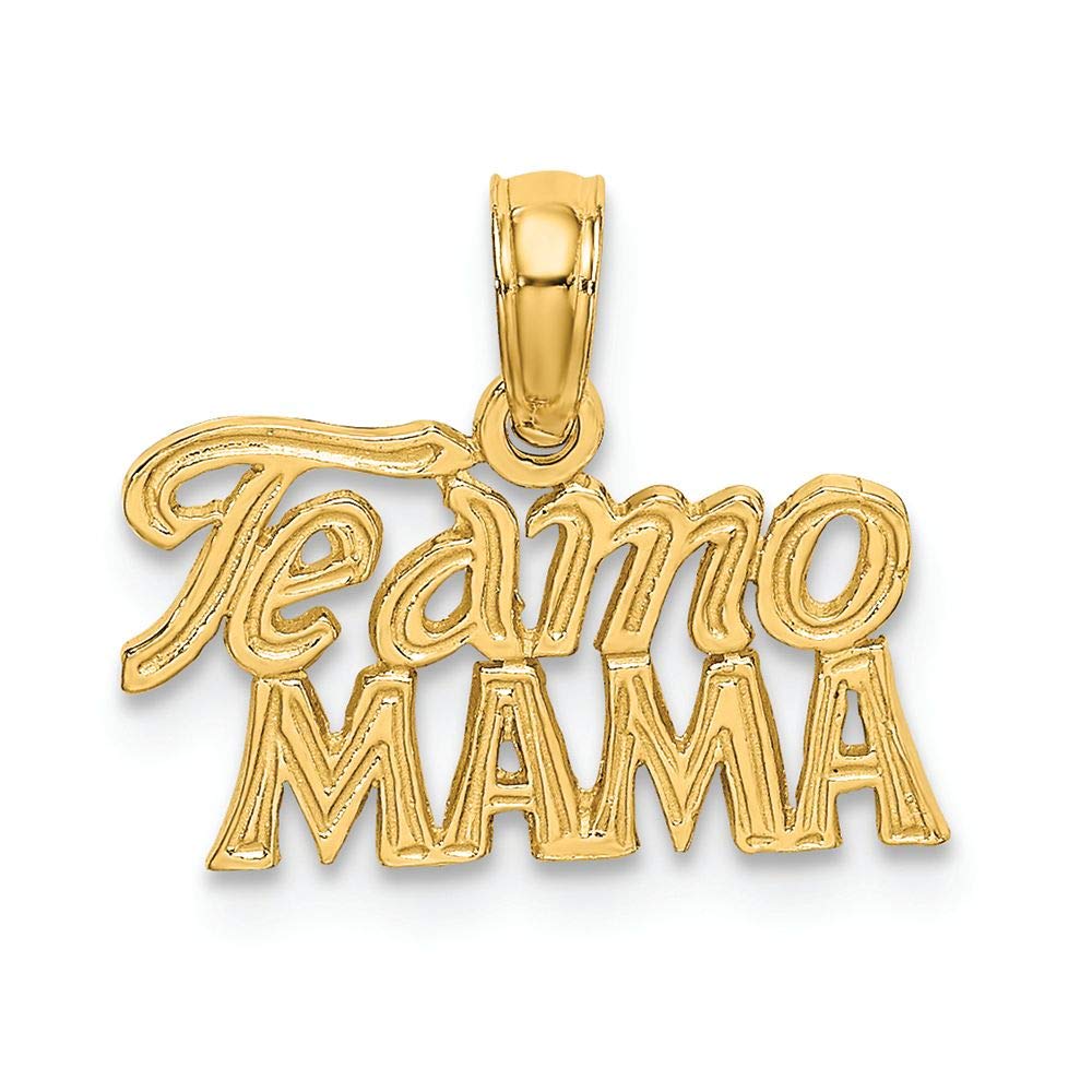 14K Yellow Gold Teamo Mama Charm Pendant - FJC Finejewelers - Perfect for Mother's Day Gifts, Birthday Presents & Special Occasions