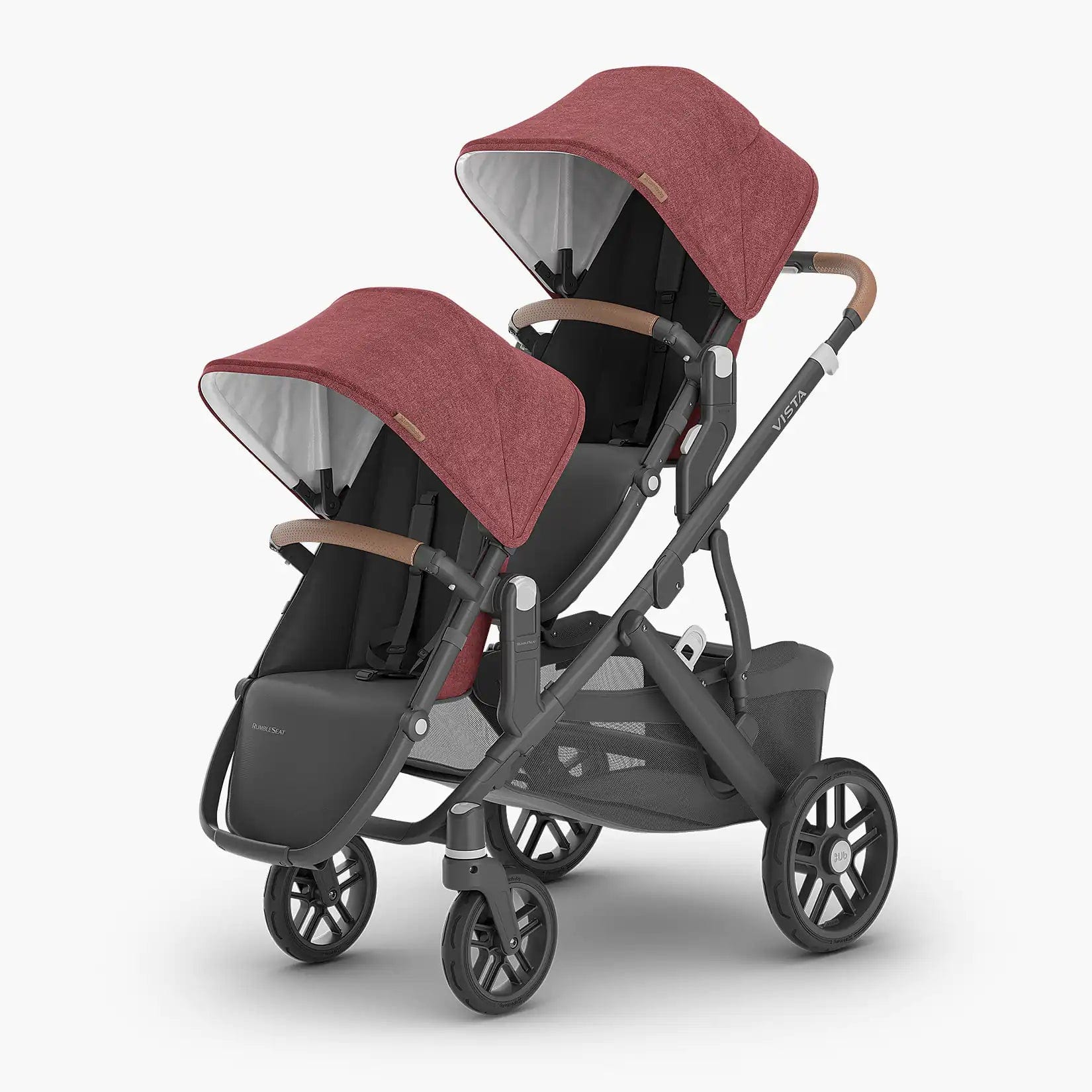 UPPAbaby Vista V2 Double Stroller with RumbleSeat V2 - Lightweight Compact Baby Stroller for Twins or Siblings - Perfect for City Walks, Shopping & Travel