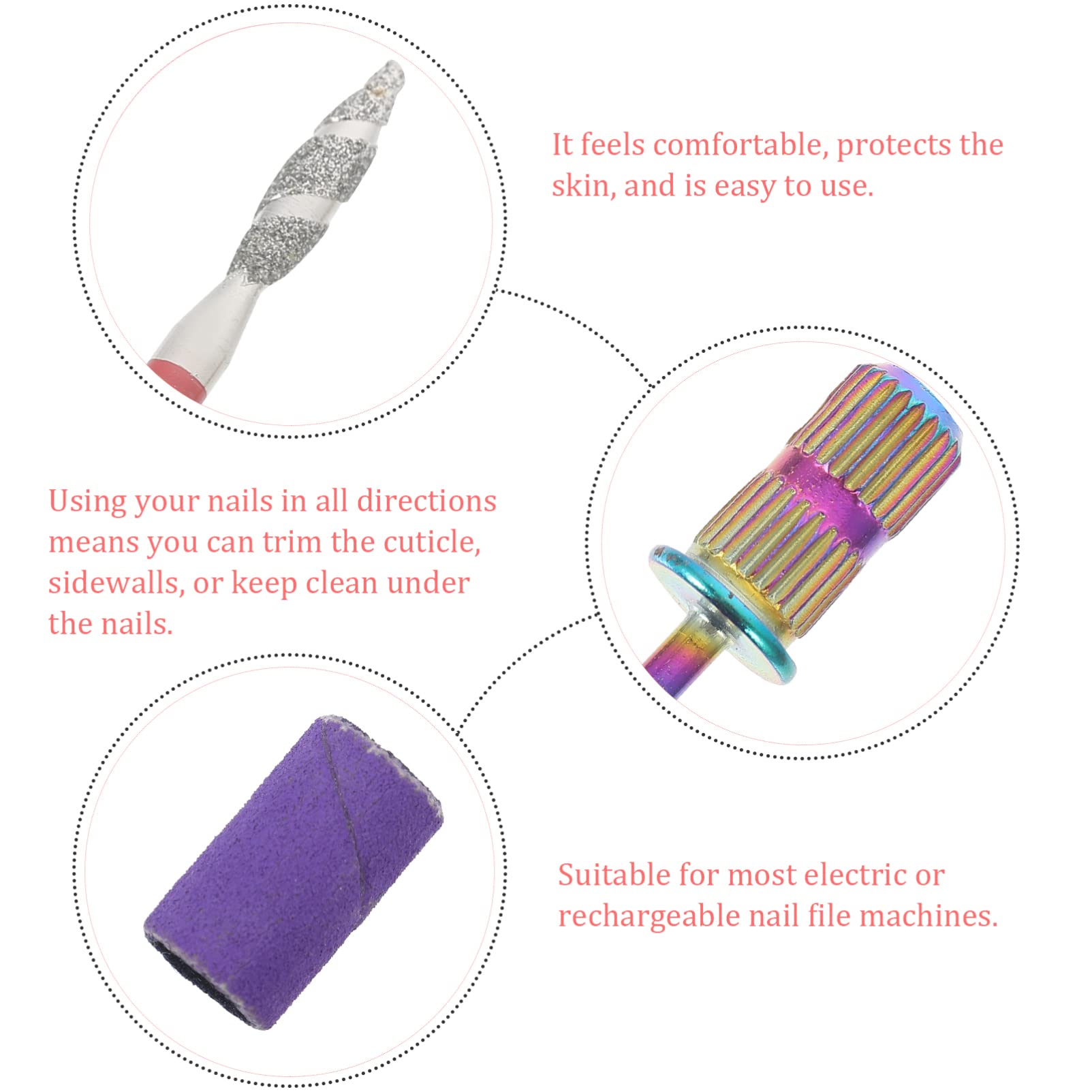 FOMIYES Electric Nail Drill Kit - Professional Manicure & Pedicure Set with Nail Polisher, Cleaning Gel, Exfoliating Corundum Bits for Salon & Home Use