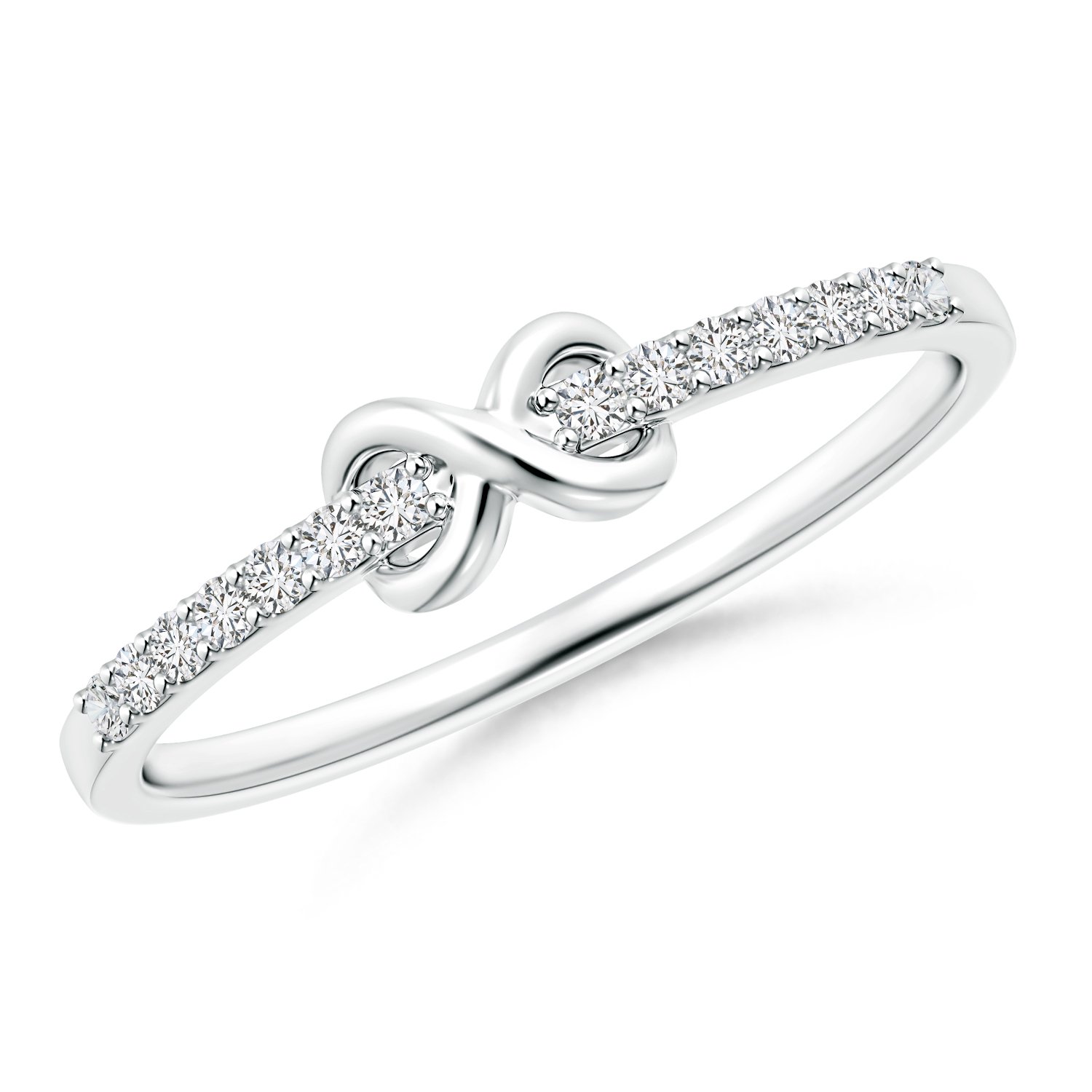 Lab Created Diamond Infinity Promise Ring for Women - 14K Solid Gold or 925 Sterling Silver (0.14ctw, H Color, SI2 Clarity) - Valentine's Day, Anniversary & Romantic Gifts - Perfect for Proposals, Engagements & Special Occasions