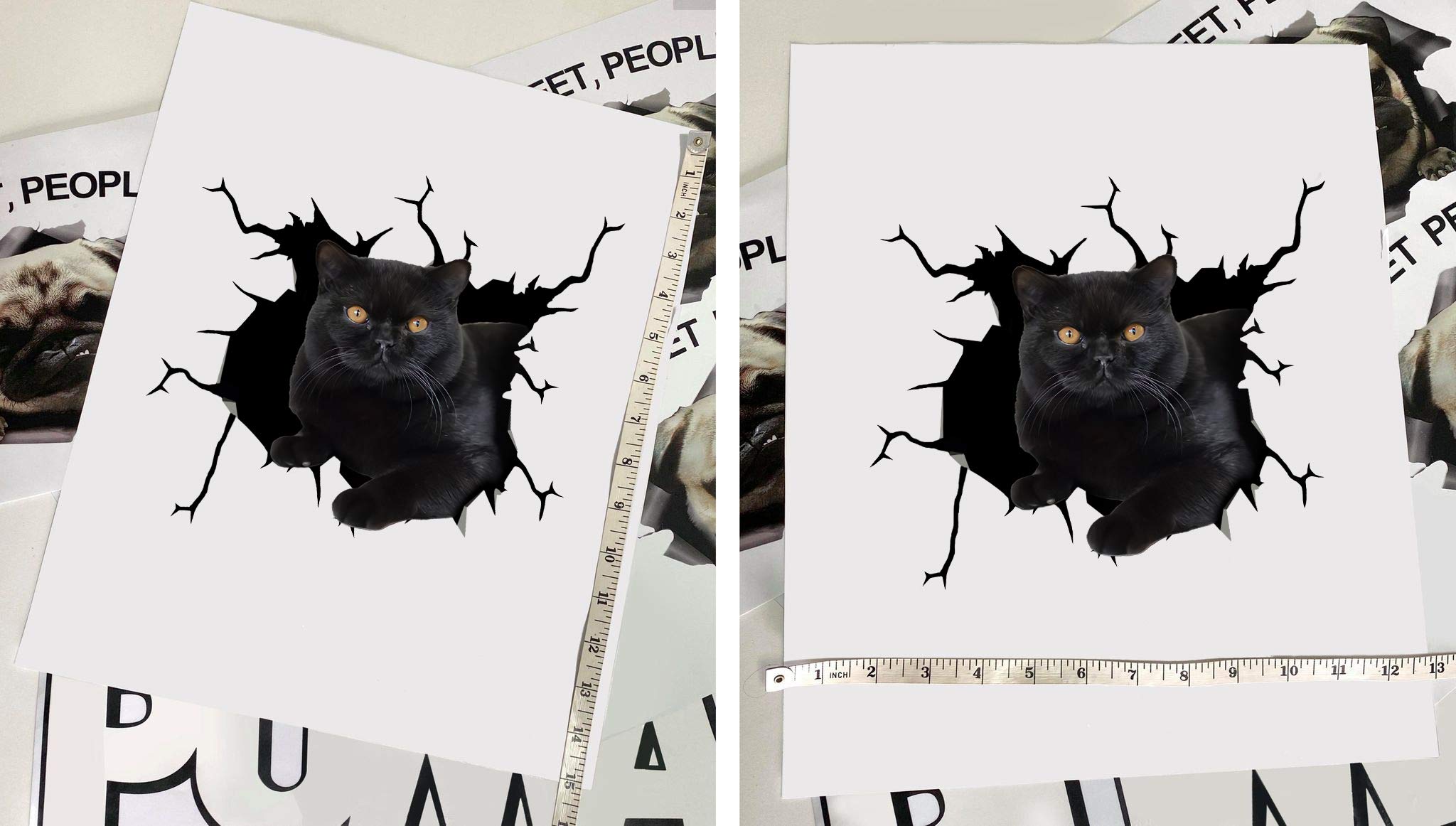 British Shorthair Cat Car Decals Pack of 2 - 8