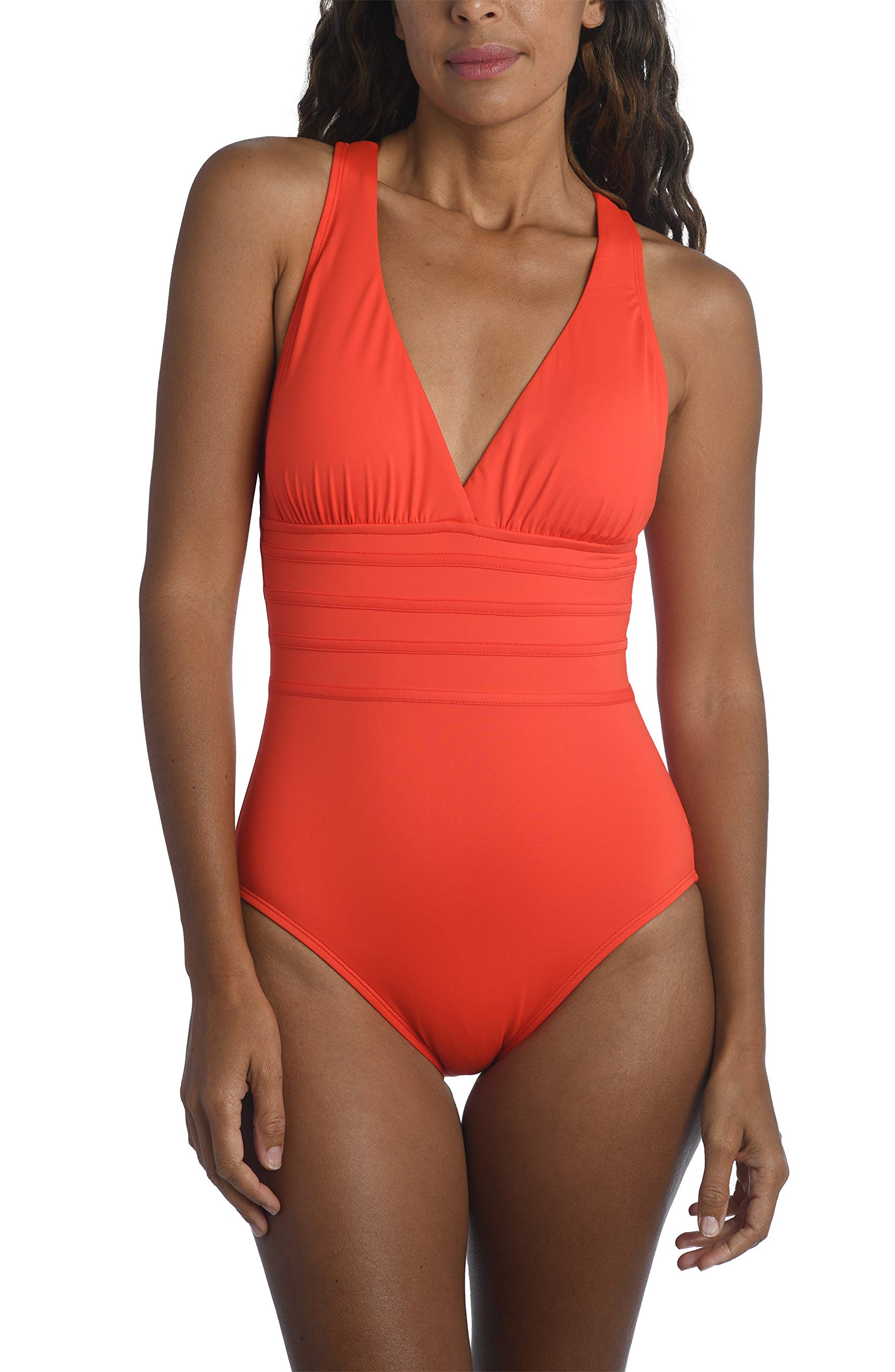 La Blanca Women's Island Goddess Multi-Strap Cross Back One Piece Swimsuit - Sexy Bathing Suit for Beach, Pool & Vacation - Plus Size Swimwear with Adjustable Straps & Supportive Design