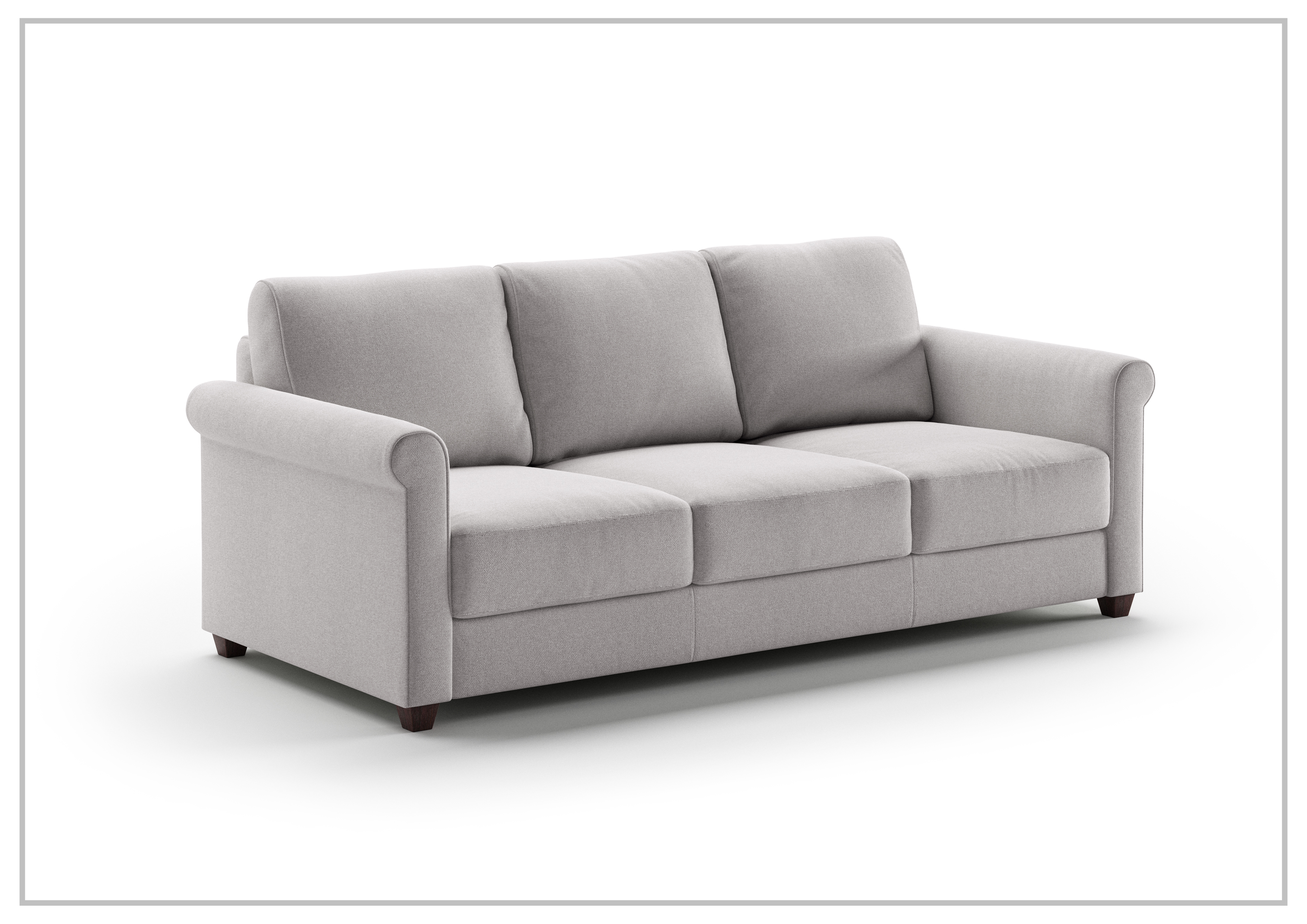 Luonto Rosalind 3-Seater Fabric Sleeper Sofa - Full XL Size with Easy Deluxe Function - Perfect for Small Apartments, Guest Rooms & Home Theaters