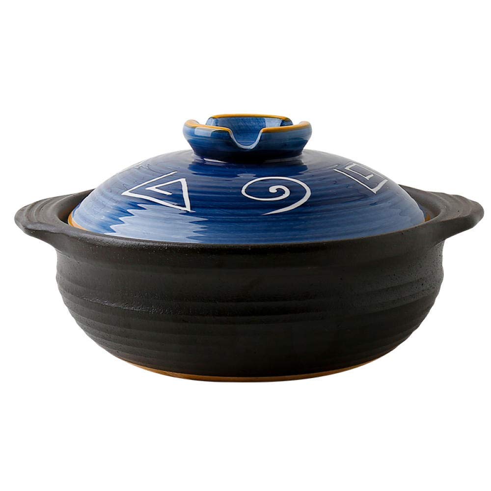 Vintage Japanese Terracotta Casserole Pot 1.8L - Ceramic Clay Cooking Pot for Stewing, Baking & Serving | Perfect for Soups, Stews & Casseroles | Traditional Household Kitchenware