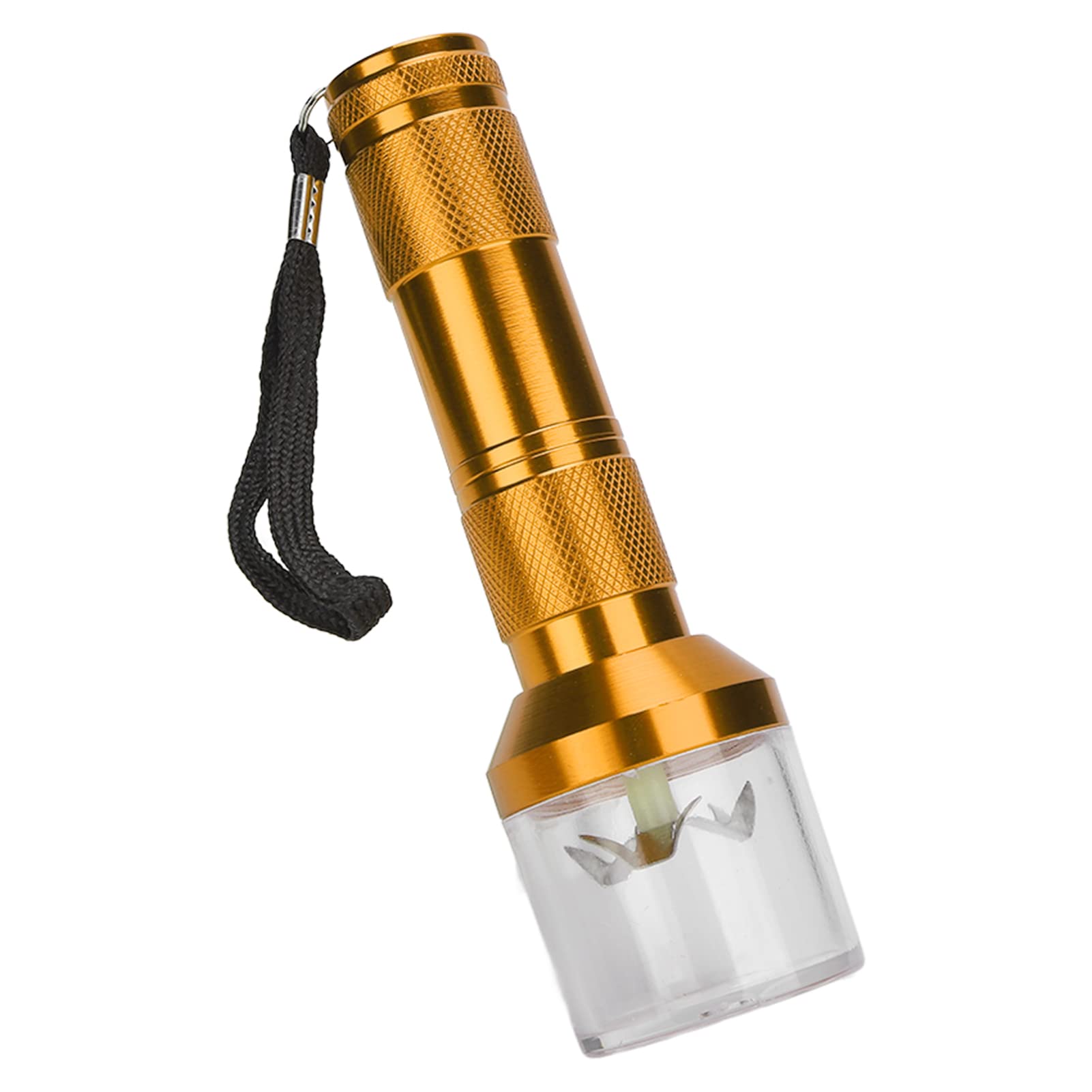 Electric Metal Grinder - Battery Powered Aluminum Safe Nail Art Powder Mixer with Wear-Resistant Design for Home Kitchen, Restaurant & Nail Salon (Gold) | Perfect for DIY Nail Art, Spice Grinding & Cosmetic Powder Mixing