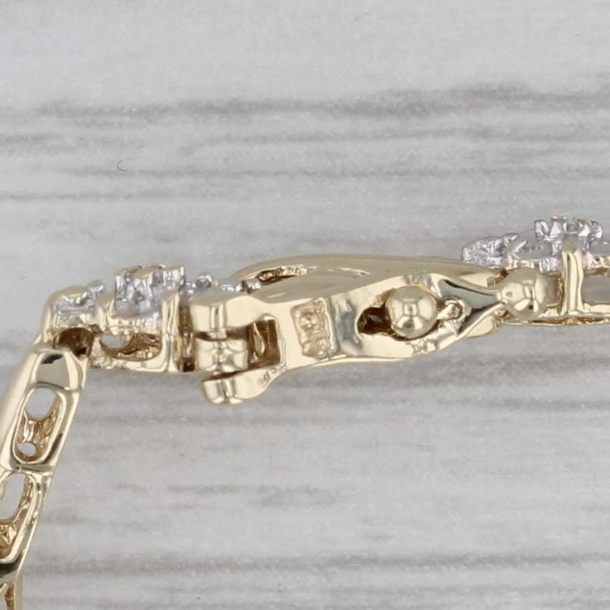 0.40ctw Diamond Infinity Link 10k Yellow Gold 7