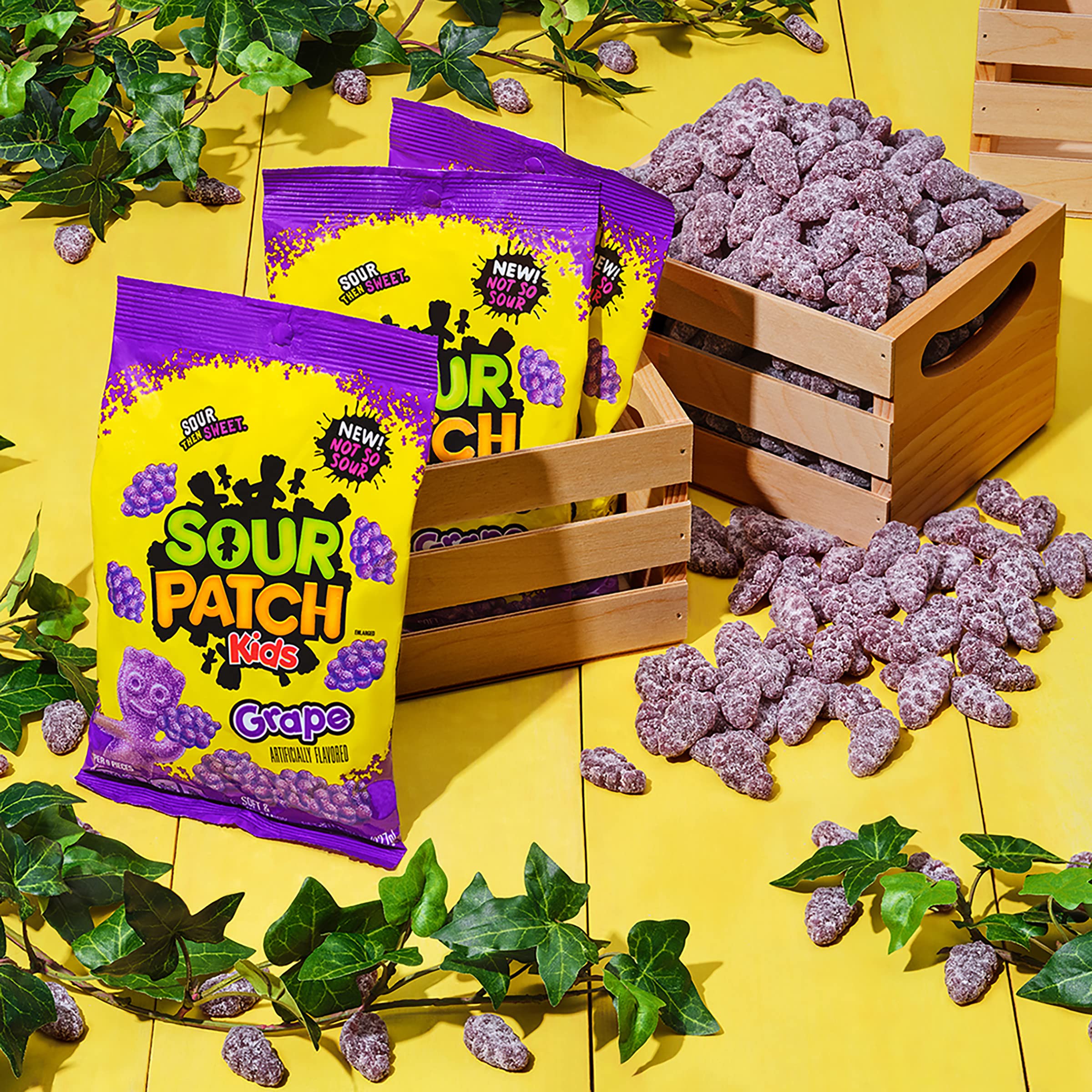 Sour Patch Kids Grape Soft & Chewy Candy - 8.02 oz Pack - Sweet & Tangy Sour Candy for Parties, Movies & Snacking