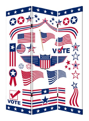 Screen Gems Vote Room Divider - 6ft Folding Privacy Partition for Home & Office - Perfect for Room Separation, Privacy Screen, and Event Decor