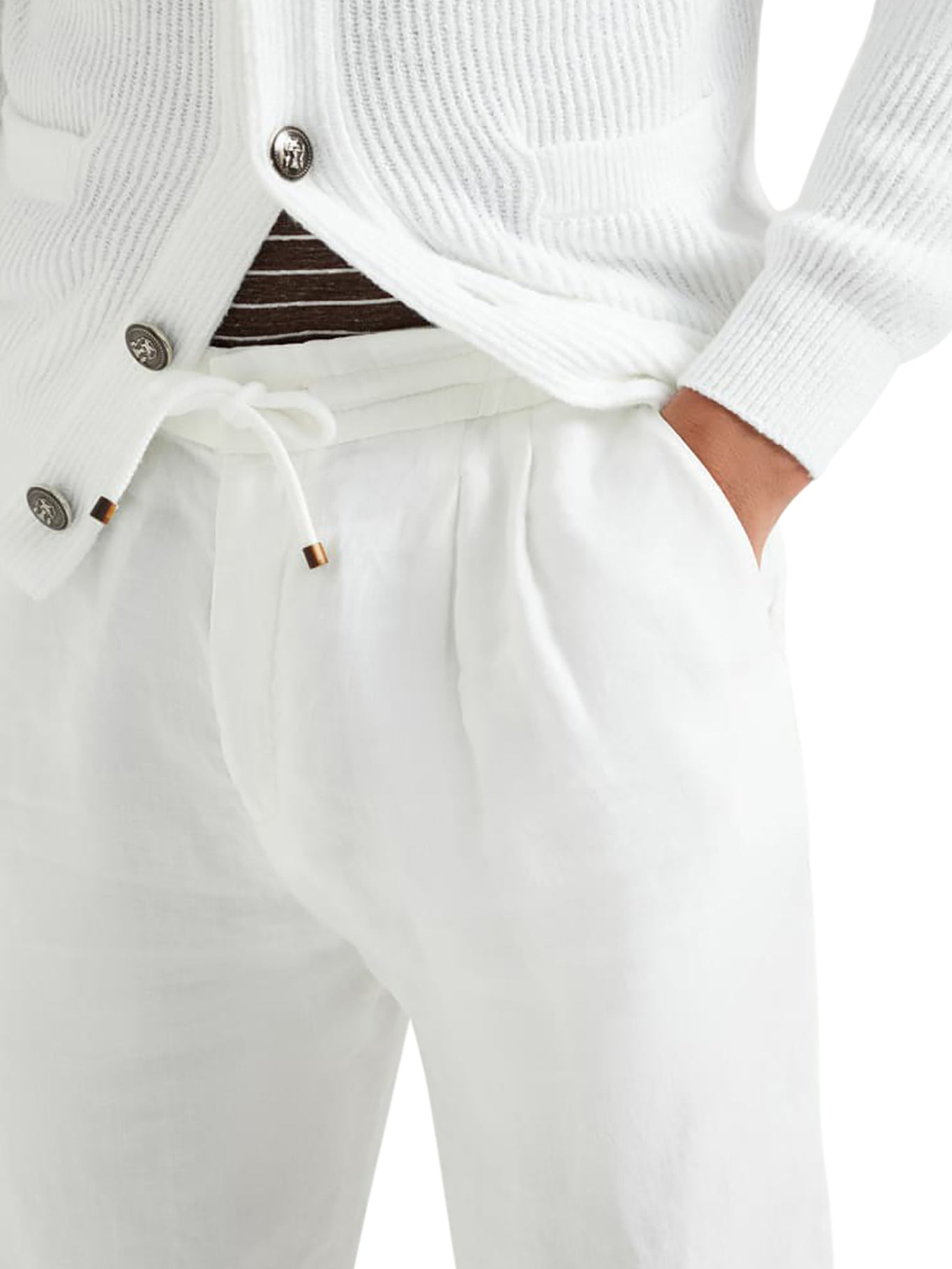 Garment Dyed Linen Gabardine Bermuda Shorts with Drawstring Waist & Darts - Comfortable Casual Summer Shorts for Beach, Travel and Outdoor Activities