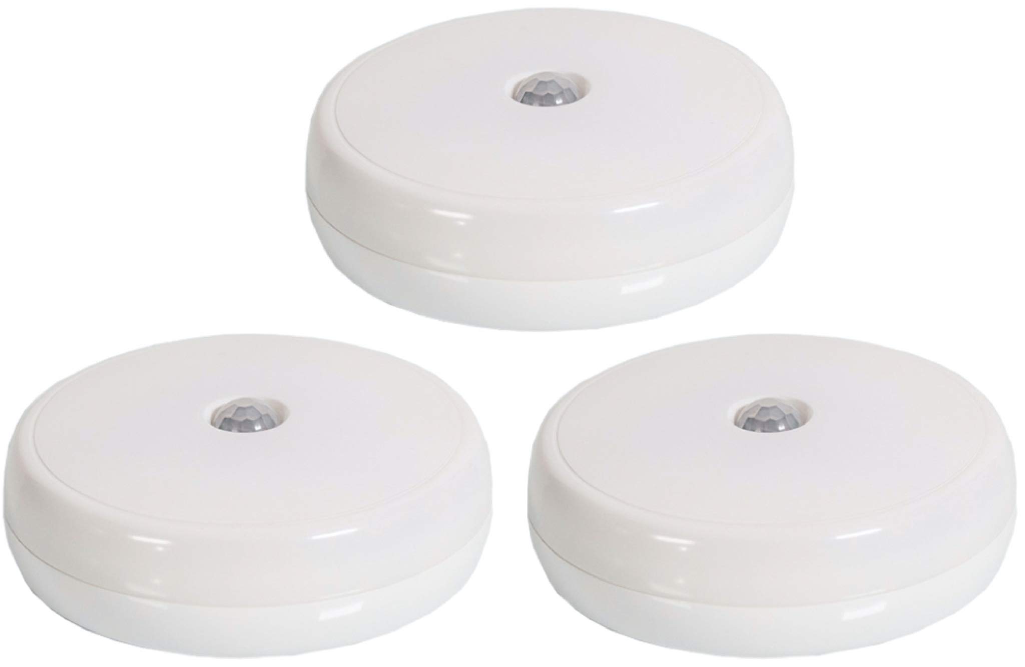 Brilliant Evolution Wireless Motion Sensor LED Ceiling Light Fixture - Battery Operated, Waterproof for Shower, Outdoor & Indoor Use - Perfect for Closet, Kitchen, Bedroom & Home Decor - 3 Pack
