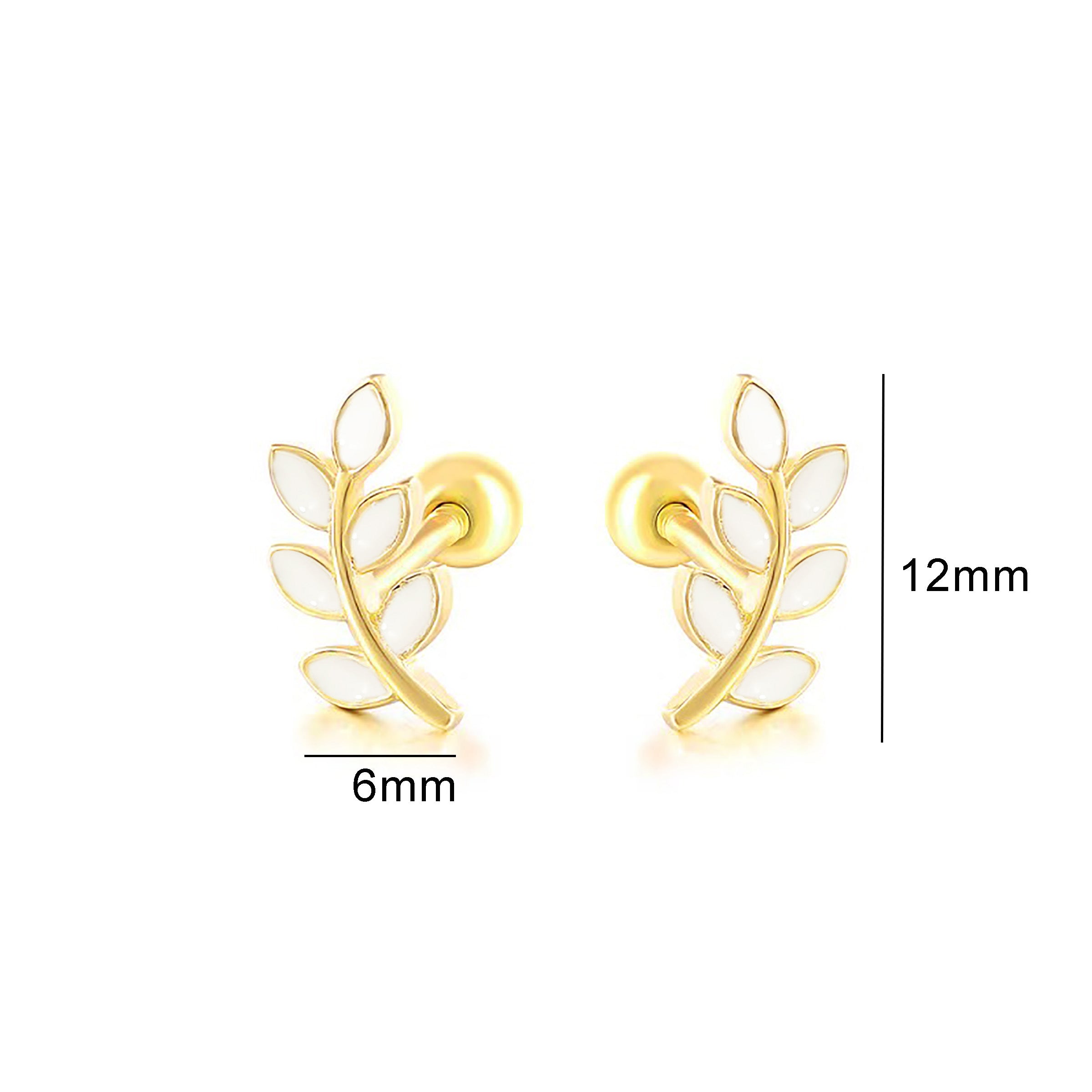 Golden Laurel Breastmilk Earrings - Dainty Gold Breastfeeding Jewelry for Moms - Perfect for Nursing, Pumping & Motherhood Gifts
