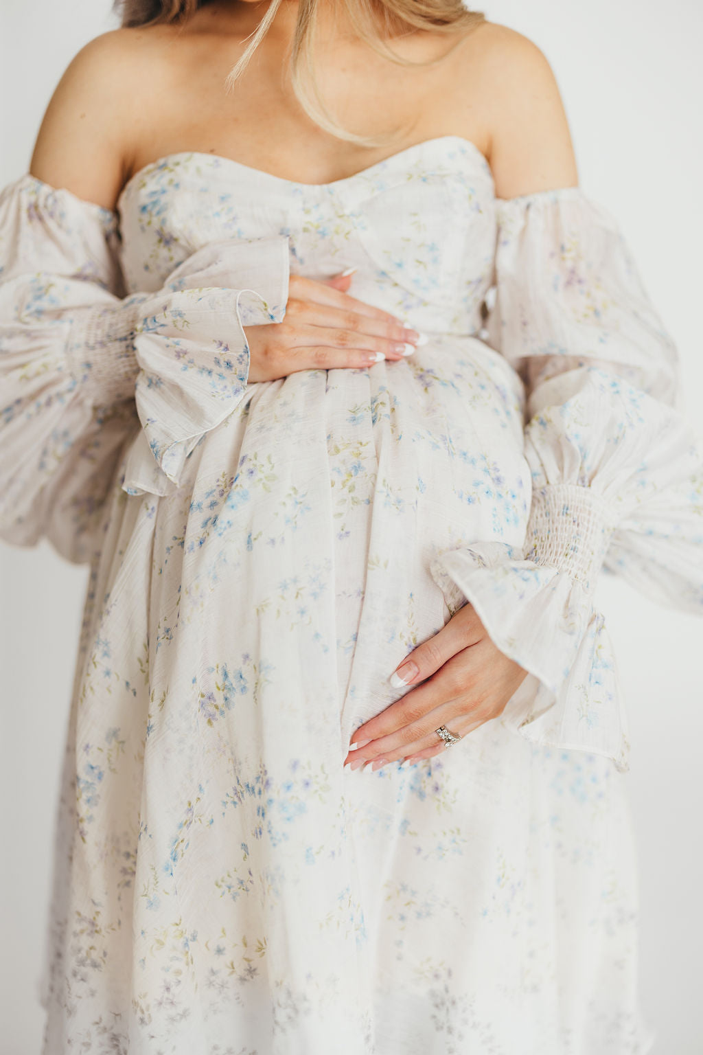Dear Skye Floral Dress in Blue - Elegant Summer Maxi Dress with V-Neck & Flowy Skirt | Perfect for Beach Vacations, Weddings & Date Nights (Pre-Order Available)