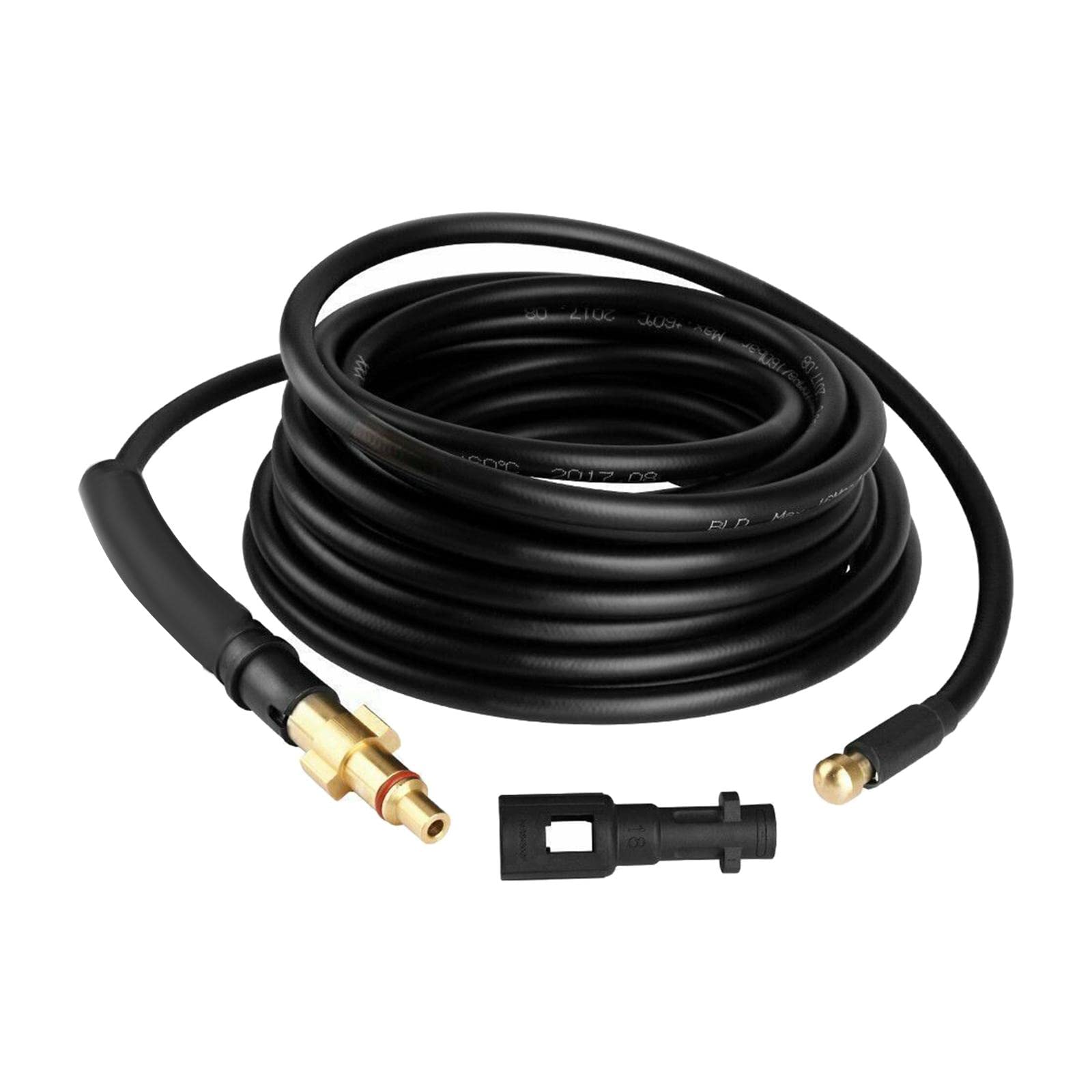 SM SunniMix Heavy-Duty Pressure Washer Hose - 15m High-Pressure Car Cleaning Hose, Durable Garden Lawn Watering Pipe for Car Washing & Outdoor Cleaning (Perfect for Driveways, Patios, and Vehicle Detailing)