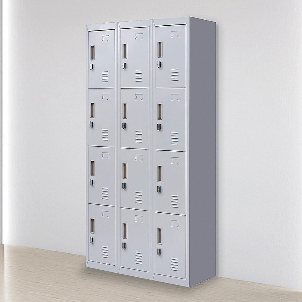 12-Pack Heavy Duty Door Locker with Padlock - Secure Storage for Office, Gym, Shed, School & Home - Ideal for Lockers, Cabinets, Gates and Storage Units