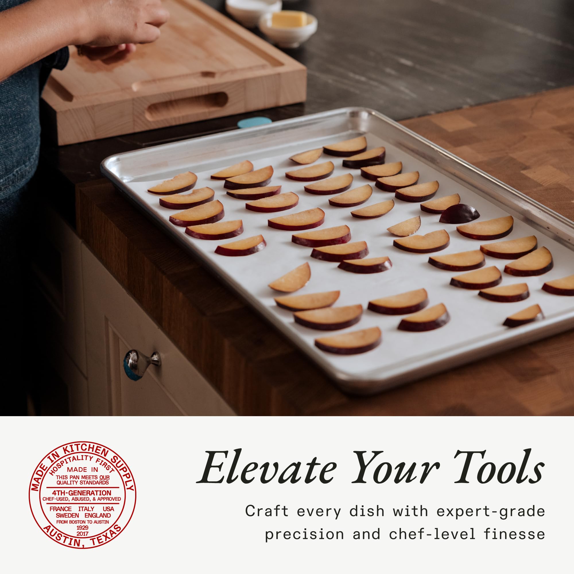 Premium Non-Stick Aluminum Sheet Pan - Commercial Grade Bakeware - Made in USA - Perfect for Baking, Roasting & Meal Prep