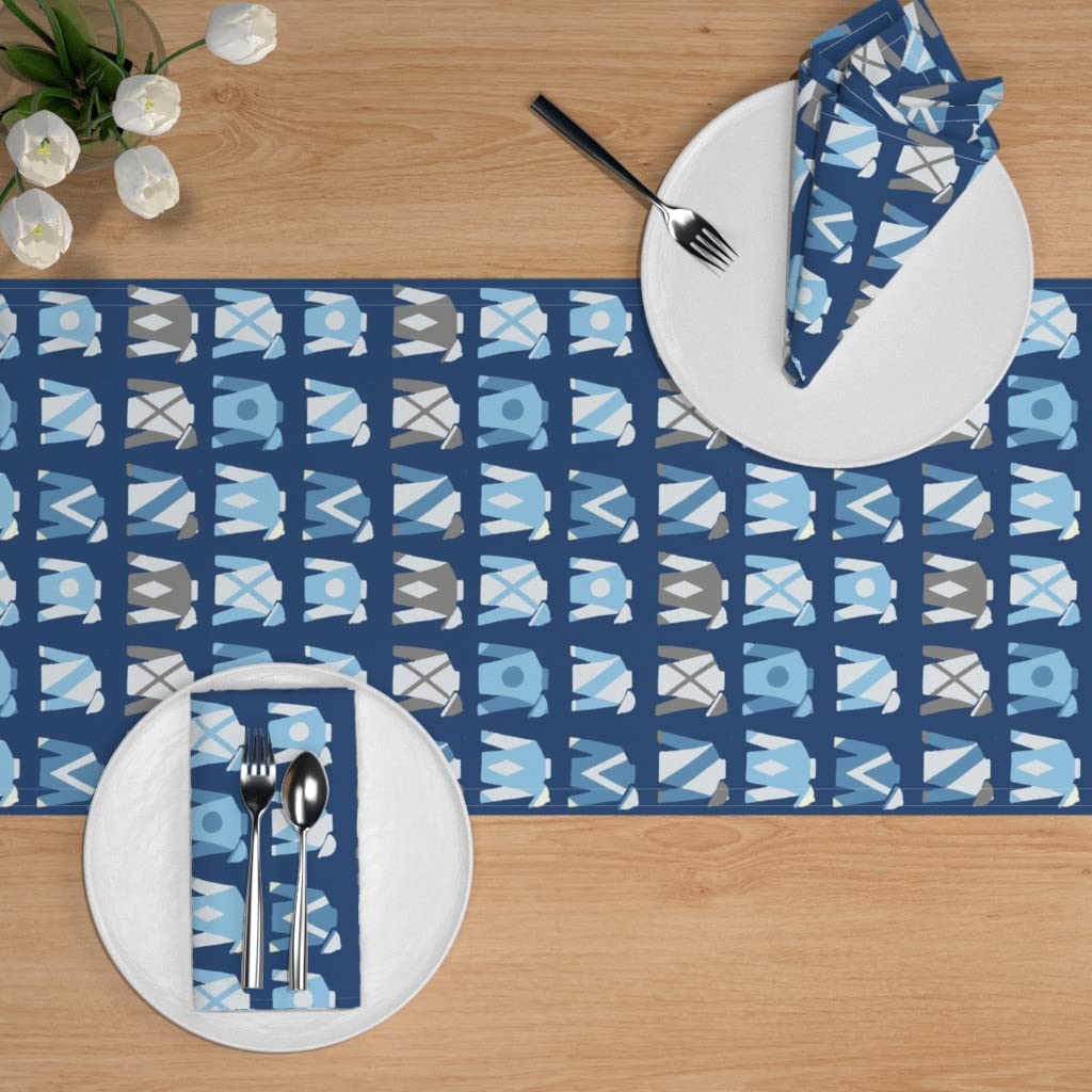 Custom Printed Cotton Sateen Table Runner 108