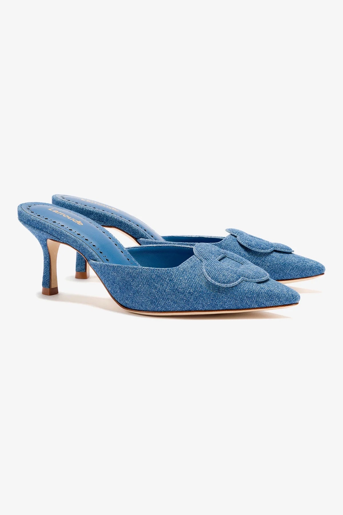 Flora Pump In Blue Stoned Denim - Stylish Women's Denim Shoes for Casual Outings & Date Nights